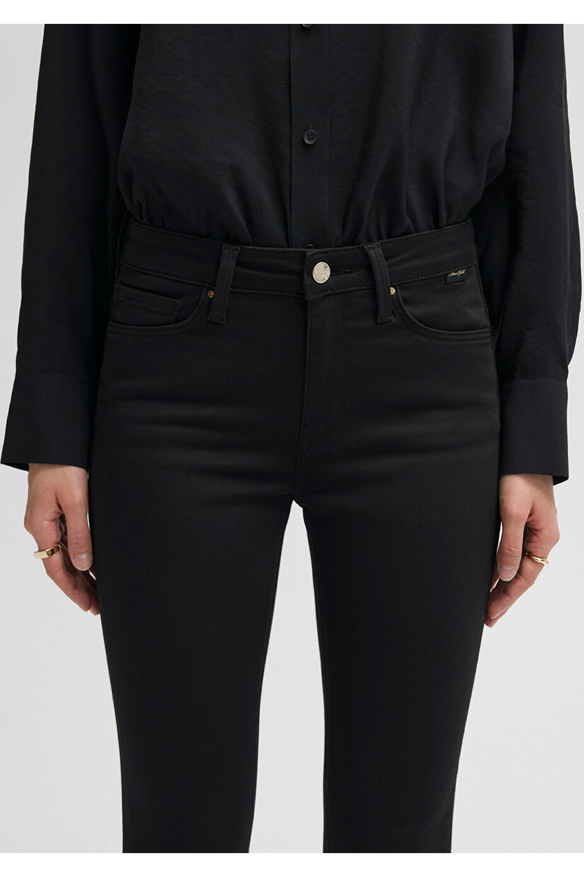 Alıssa Black Gold Jean Pantolon