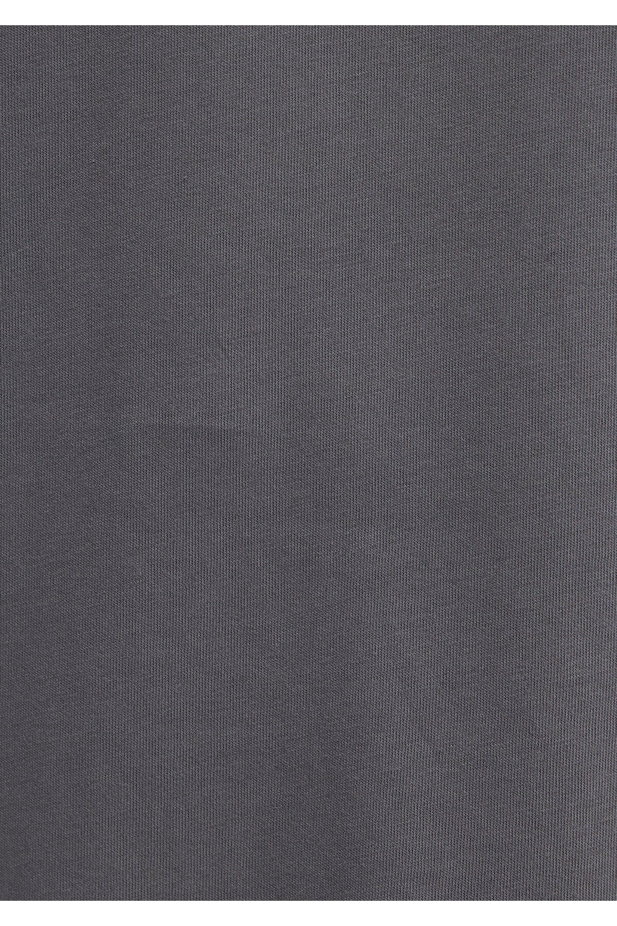 Antrasit Basic Tişört Loose Fit / Bol Rahat Kesim 066249-86569