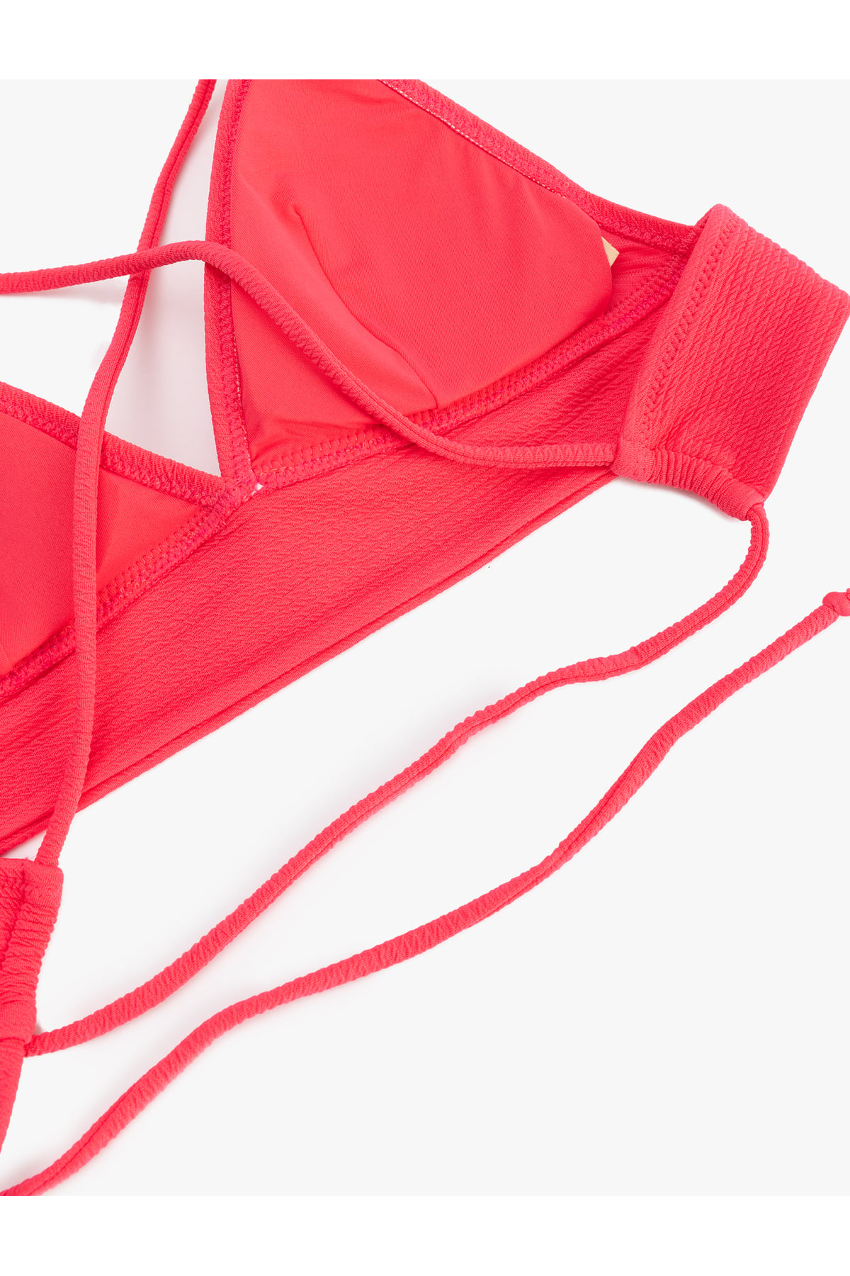 Arkası Çapraz Askılı Bağlama Detaylı Bralet Bikini Üstü