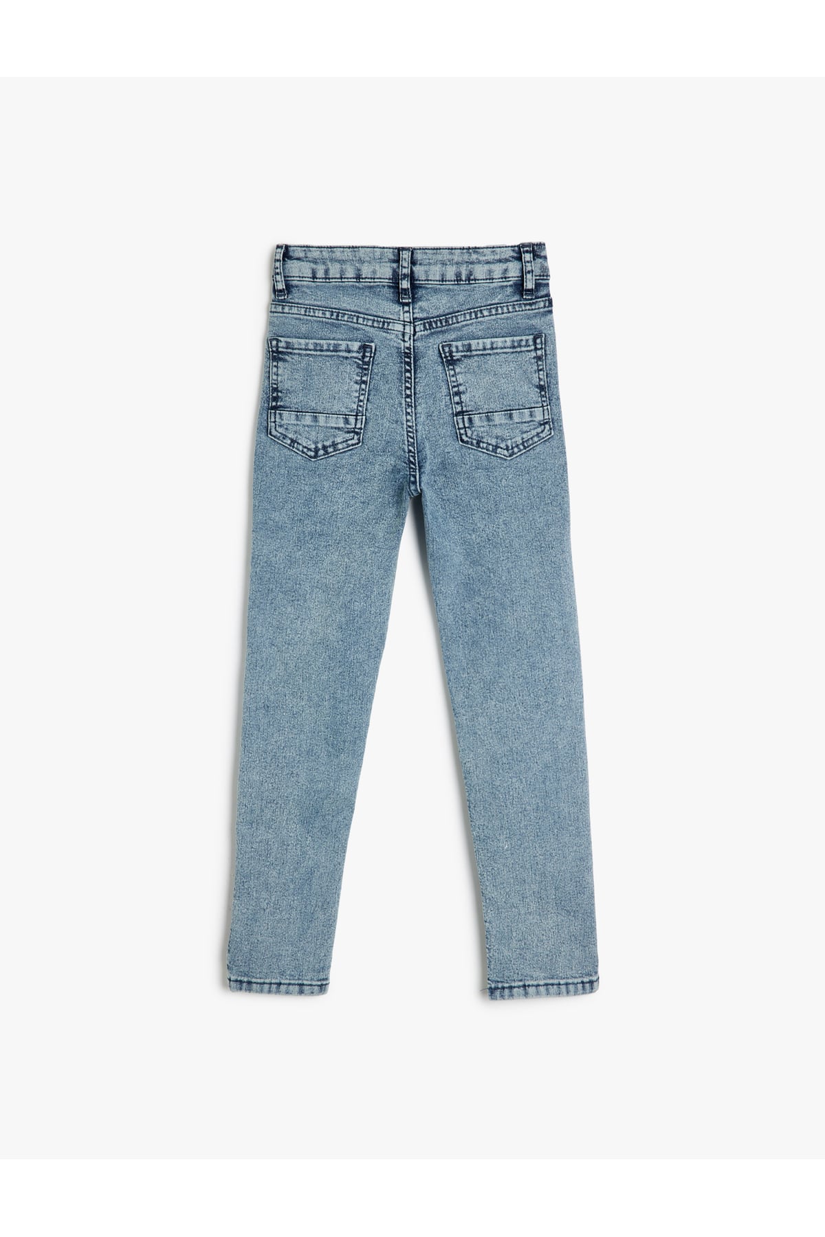 Ayarlanabilir Lastikli Pamuklu Denim Pantolon