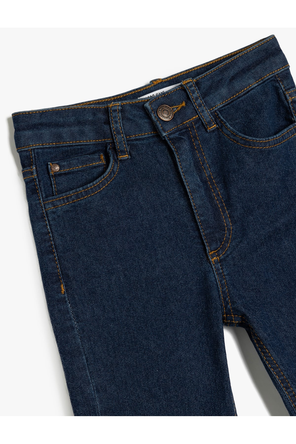 Ayarlanabilir Lastikli Pamuklu Denim Pantolon