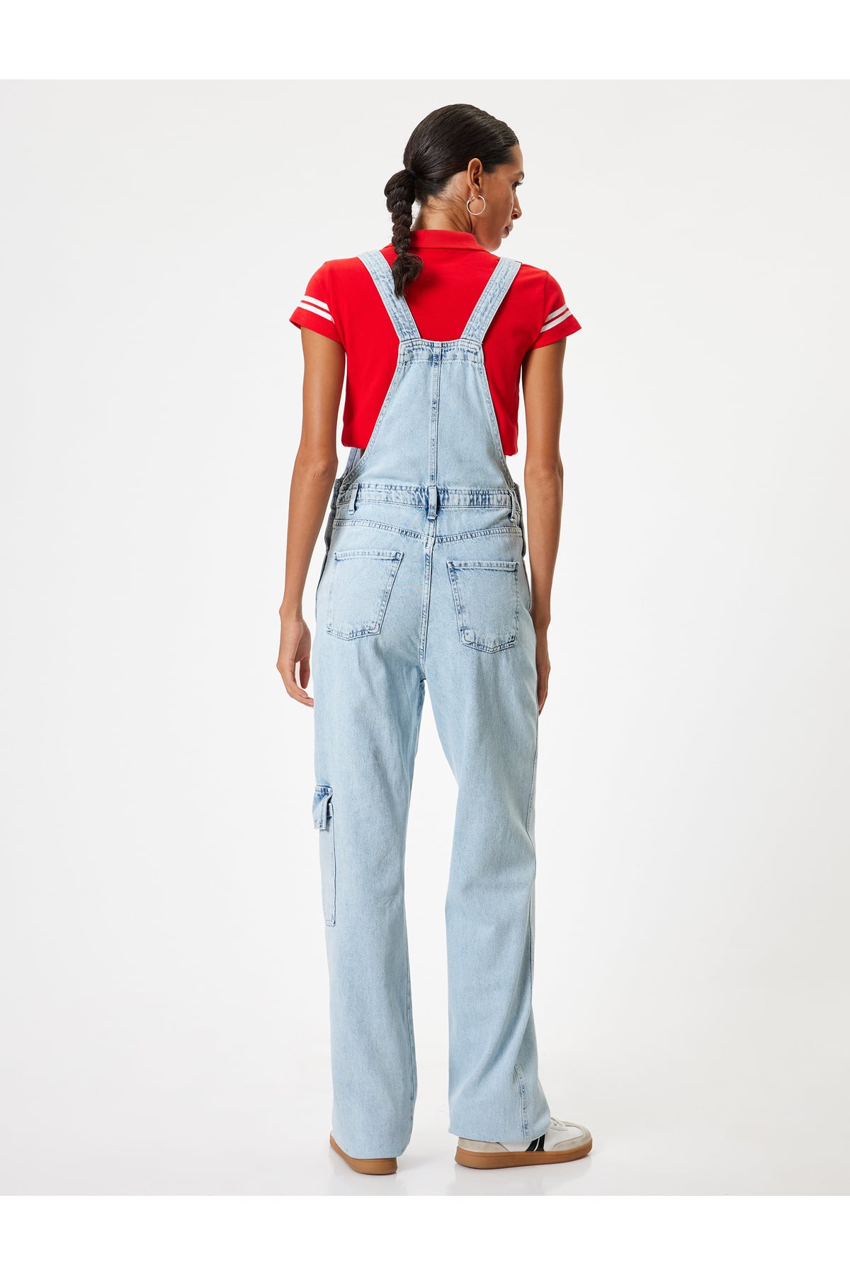 Bahçıvan Tulum Kot Cep Detaylı Rahat Kalıp Kare Yaka