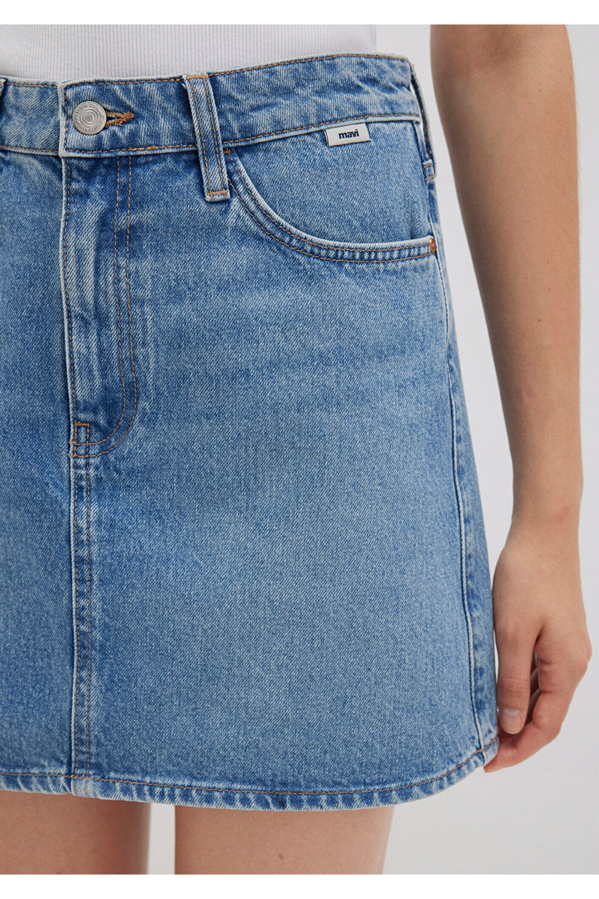 Bailey Real Blue Gölgeli Indigo Mavisi Jean Etek 1310204-87098