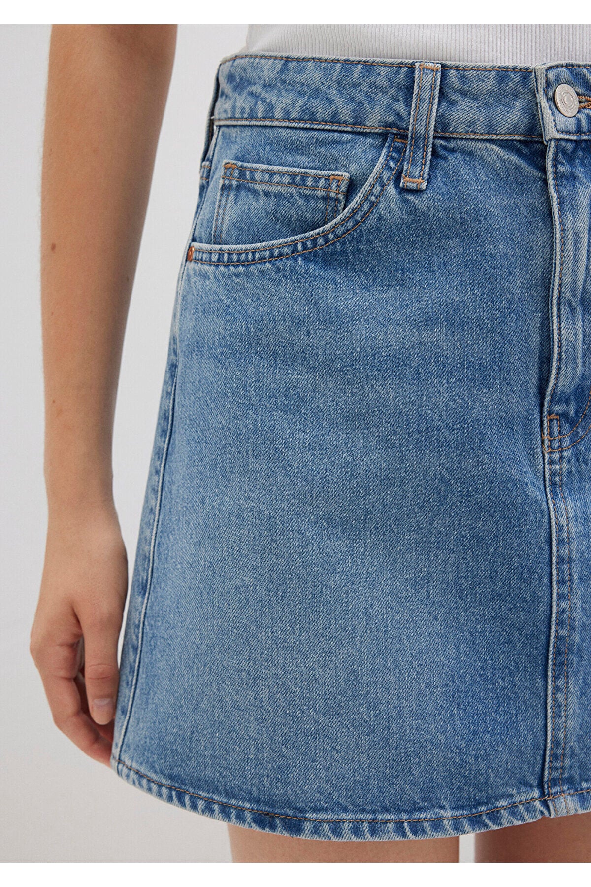 Bailey Real Blue Gölgeli Indigo Mavisi Jean Etek 1310204-87098