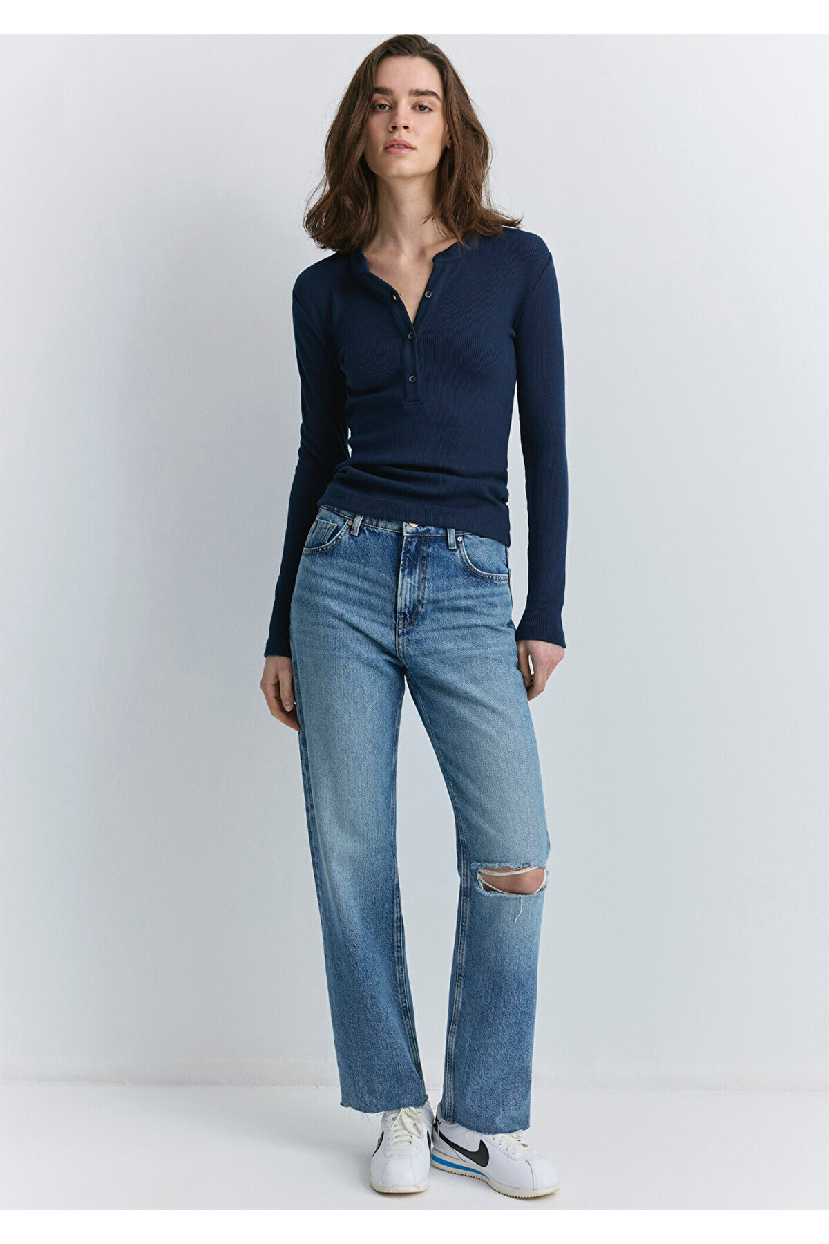 Barcelona Kolej Indigo Mavisi Jean Pantolon 101047-89197