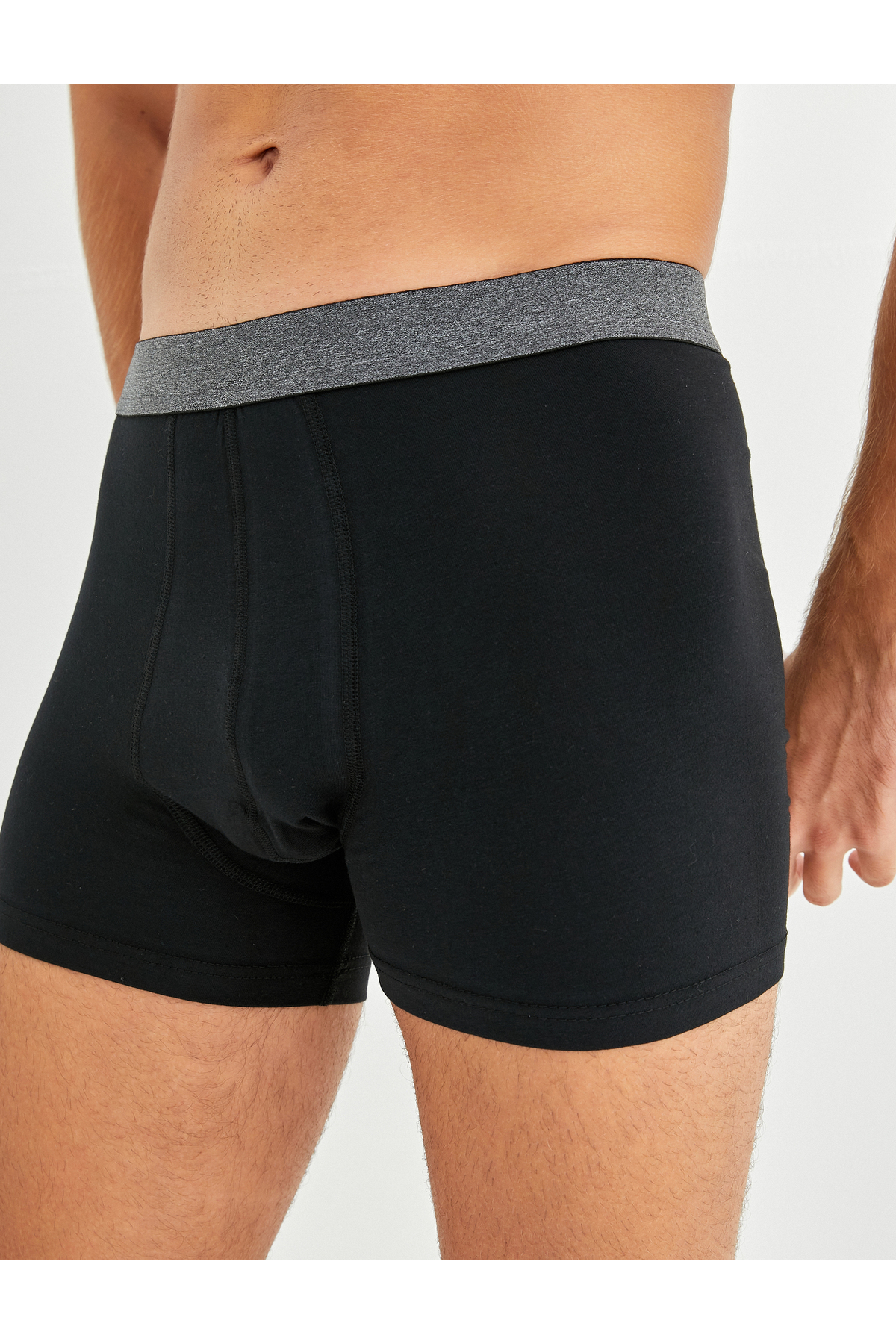 Basic 3'lü Boxer Seti Pamuklu Beli Lastikli