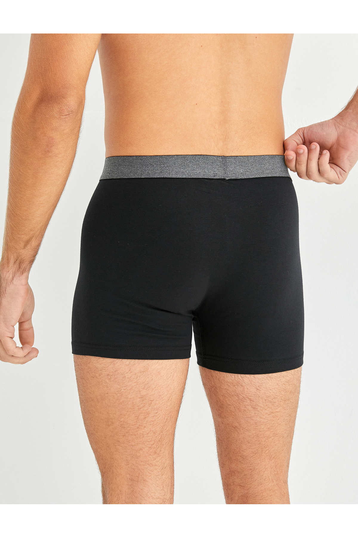 Basic 3'lü Boxer Seti Pamuklu Beli Lastikli