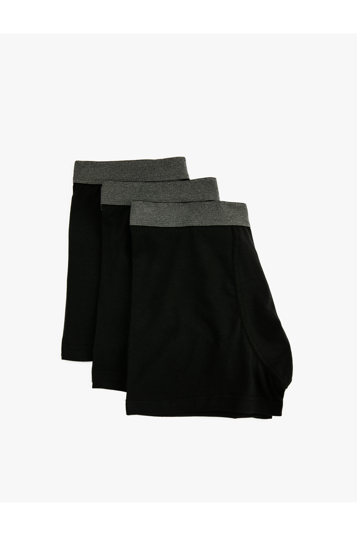 Basic 3'lü Boxer Seti Pamuklu Beli Lastikli