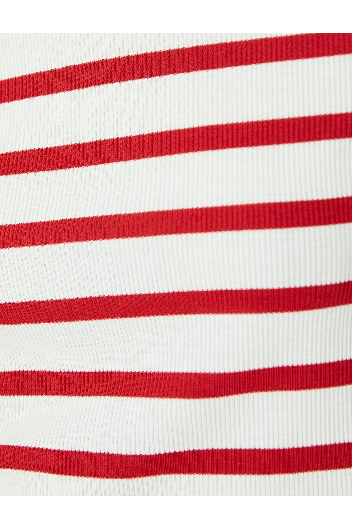 Basic Çizgili Bisiklet Yaka Kısa Kollu Kaşkorse Slim Fit Kadın Tişört