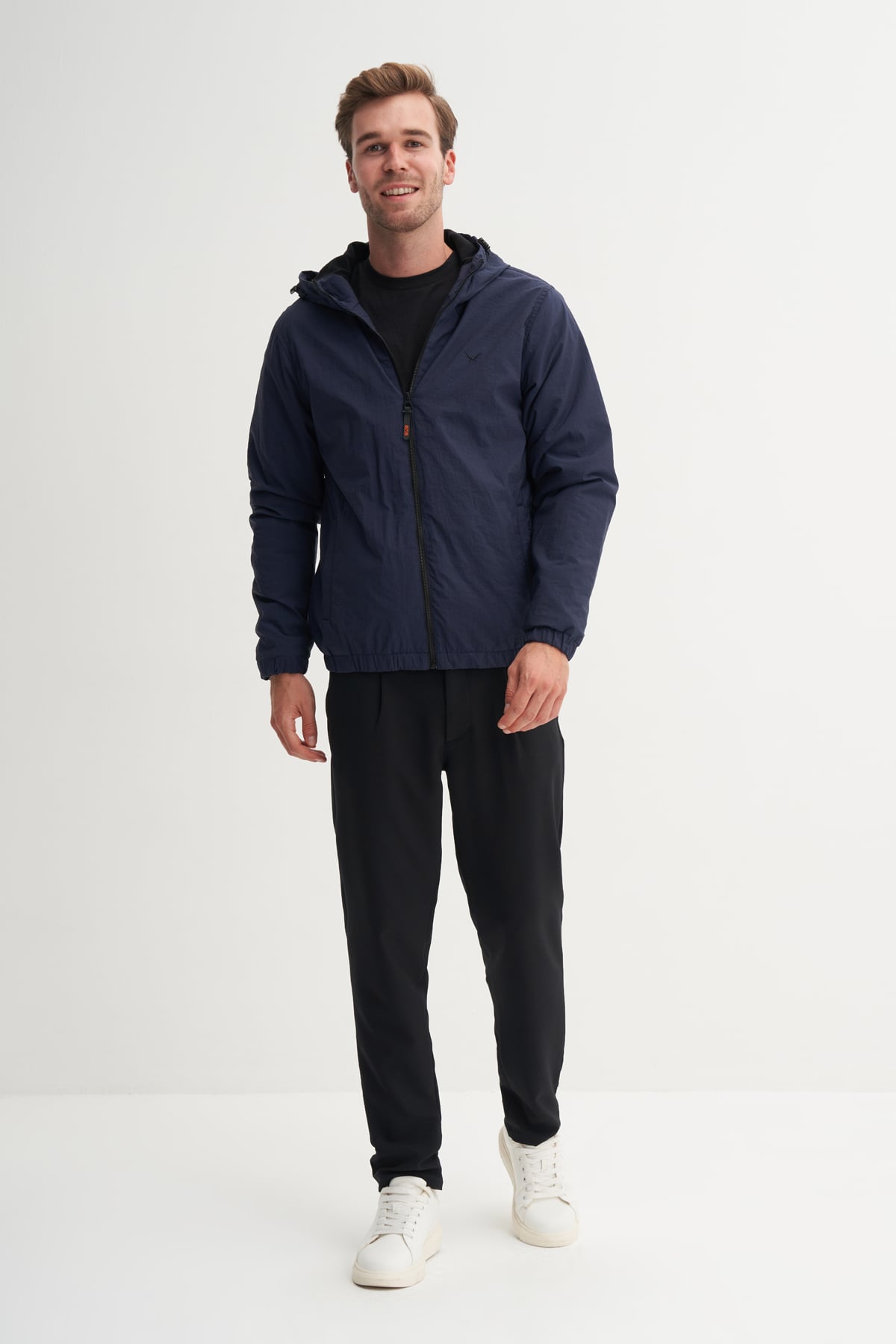 Basic Crinkle Kumaş Baharlık Regular Fit Mont