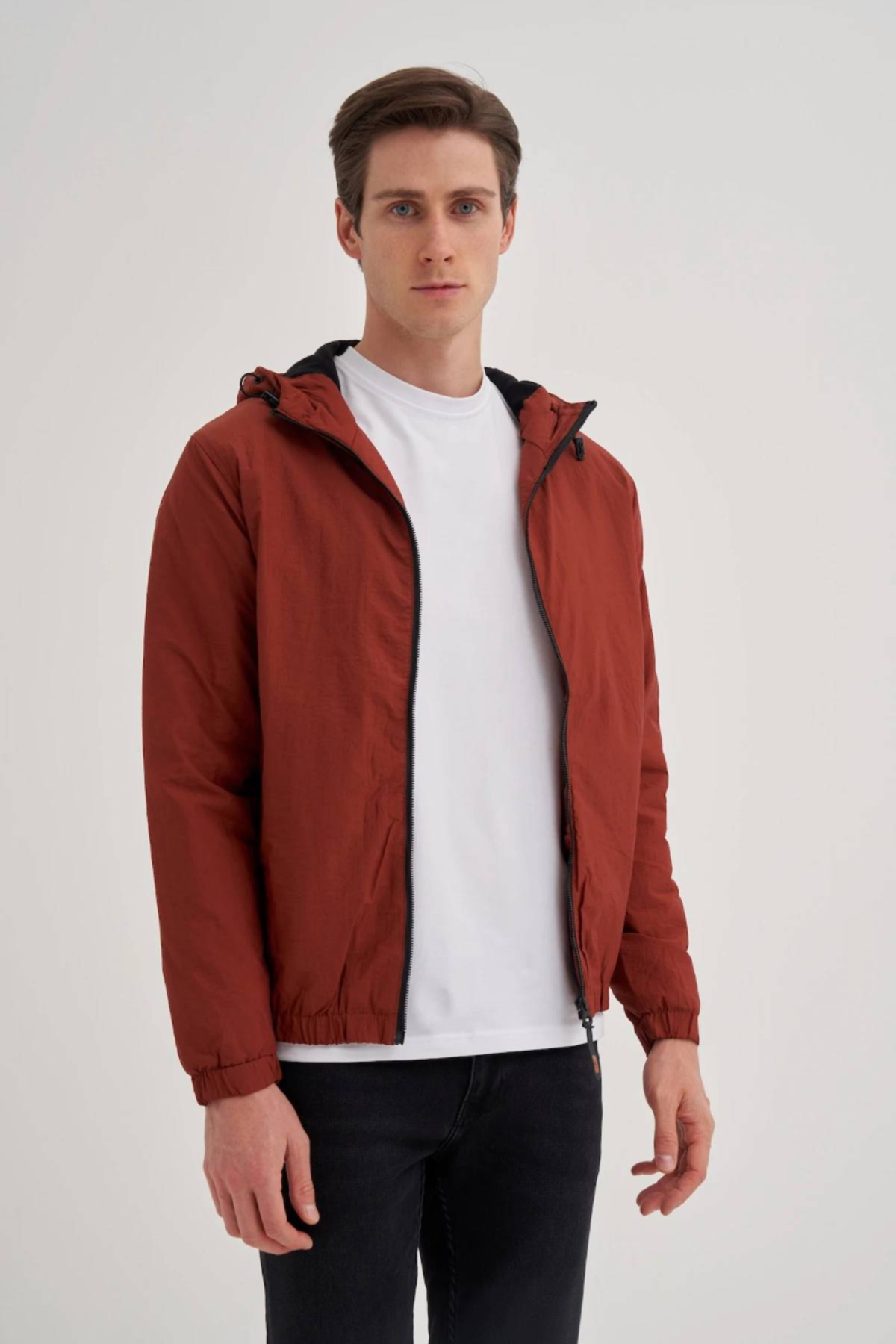Basic Crinkle Kumaş Baharlık Regular Fit Mont