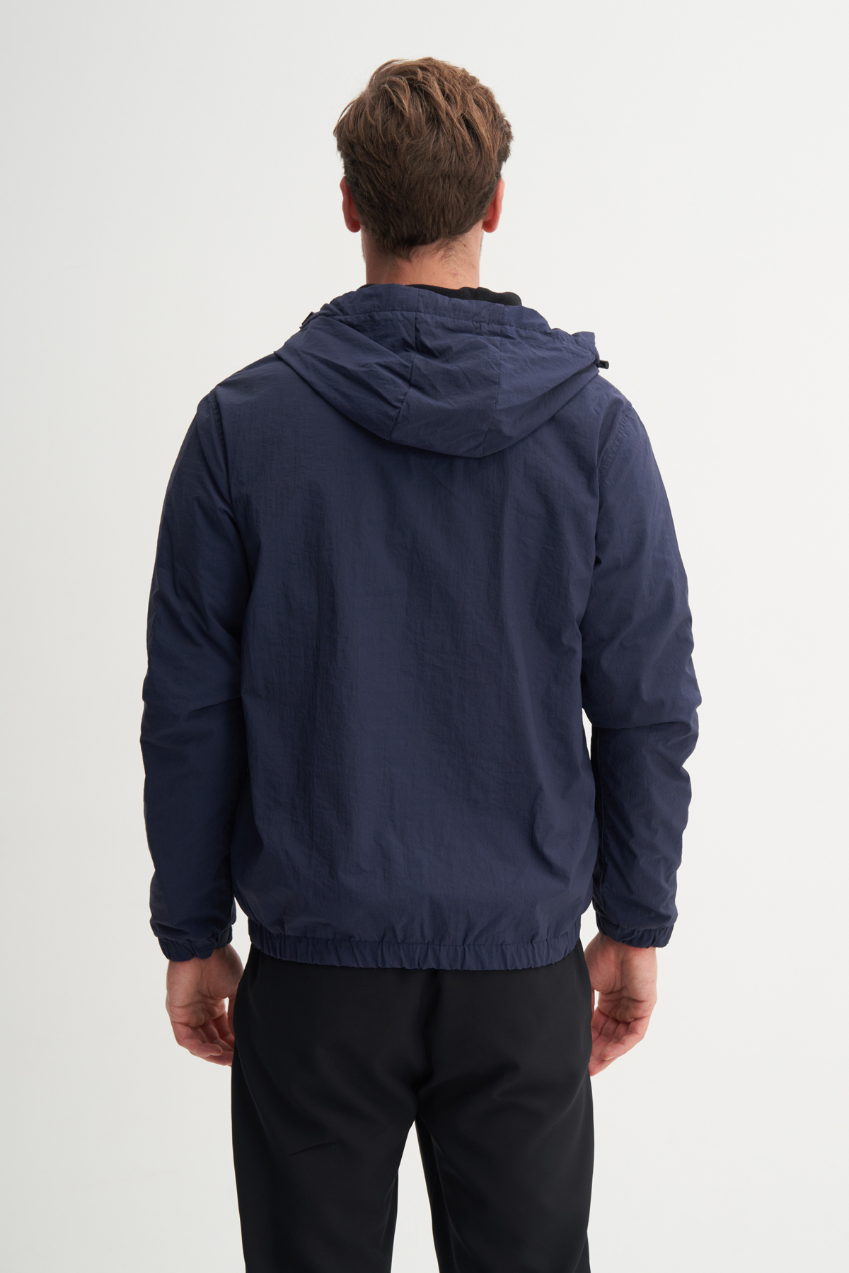 Basic Crinkle Kumaş Baharlık Regular Fit Mont