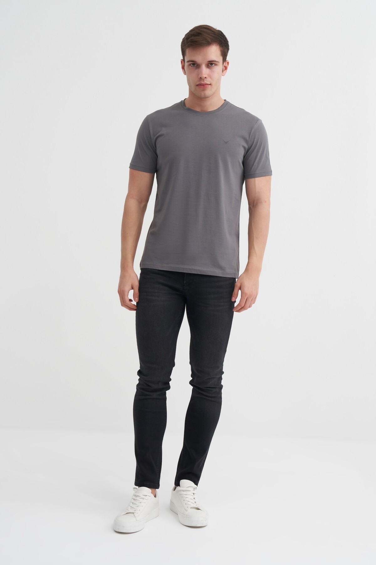 Basic Süprem Erkek T-shirt 46230 Antrasit