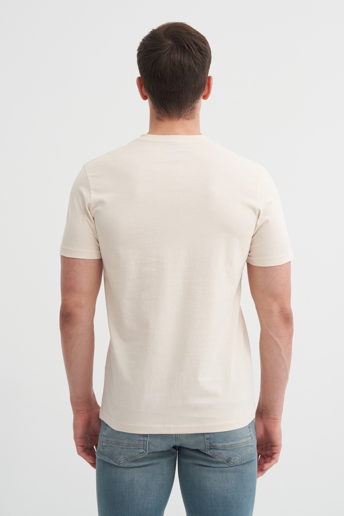 Basic Süprem Erkek T-shirt 46230 Bej