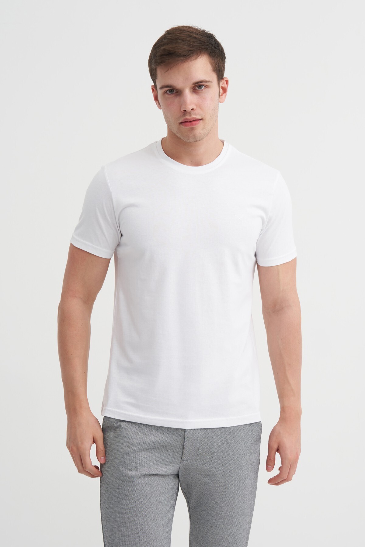 Basic Süprem Erkek T-shirt 46230 Beyaz