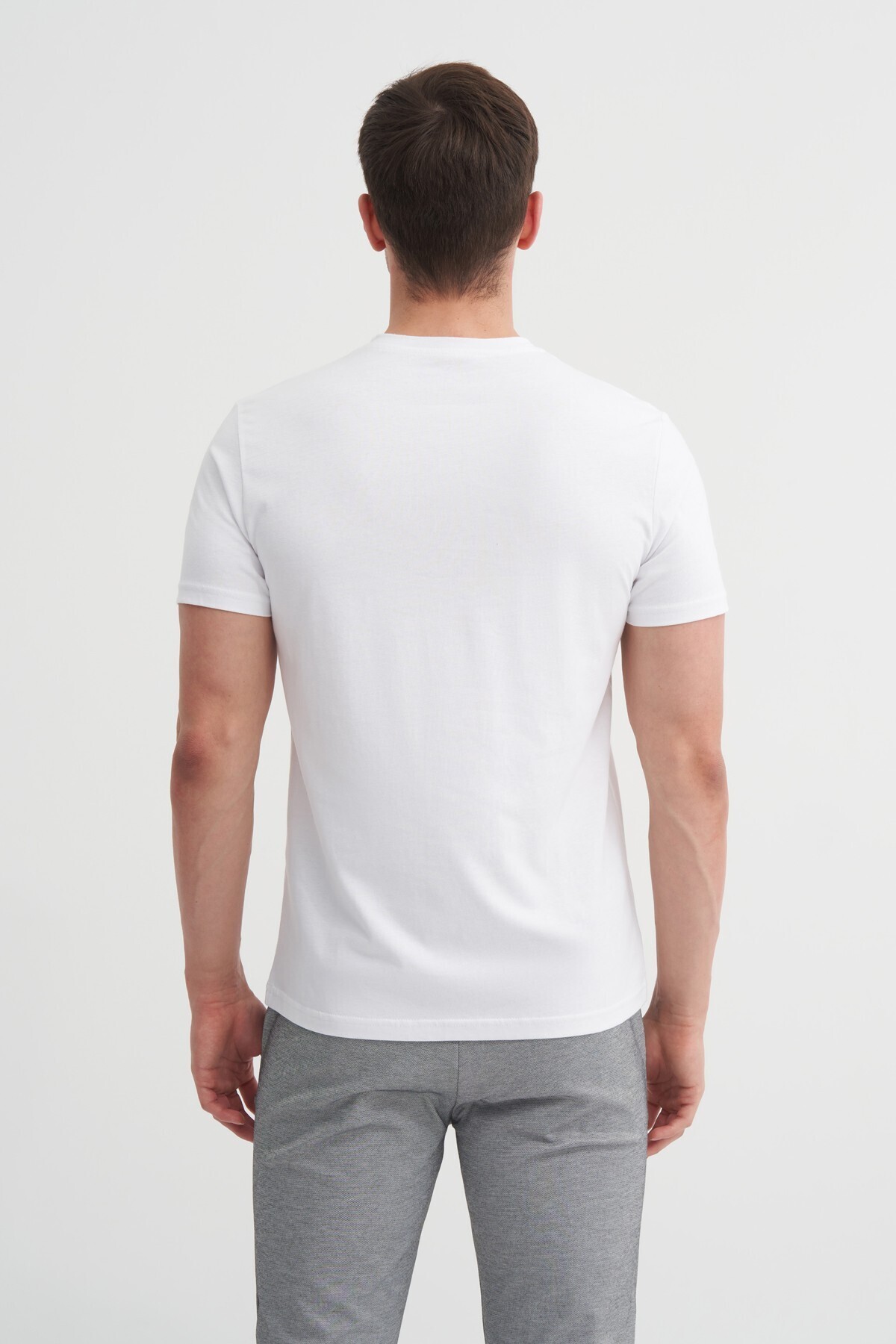 Basic Süprem Erkek T-shirt 46230 Beyaz