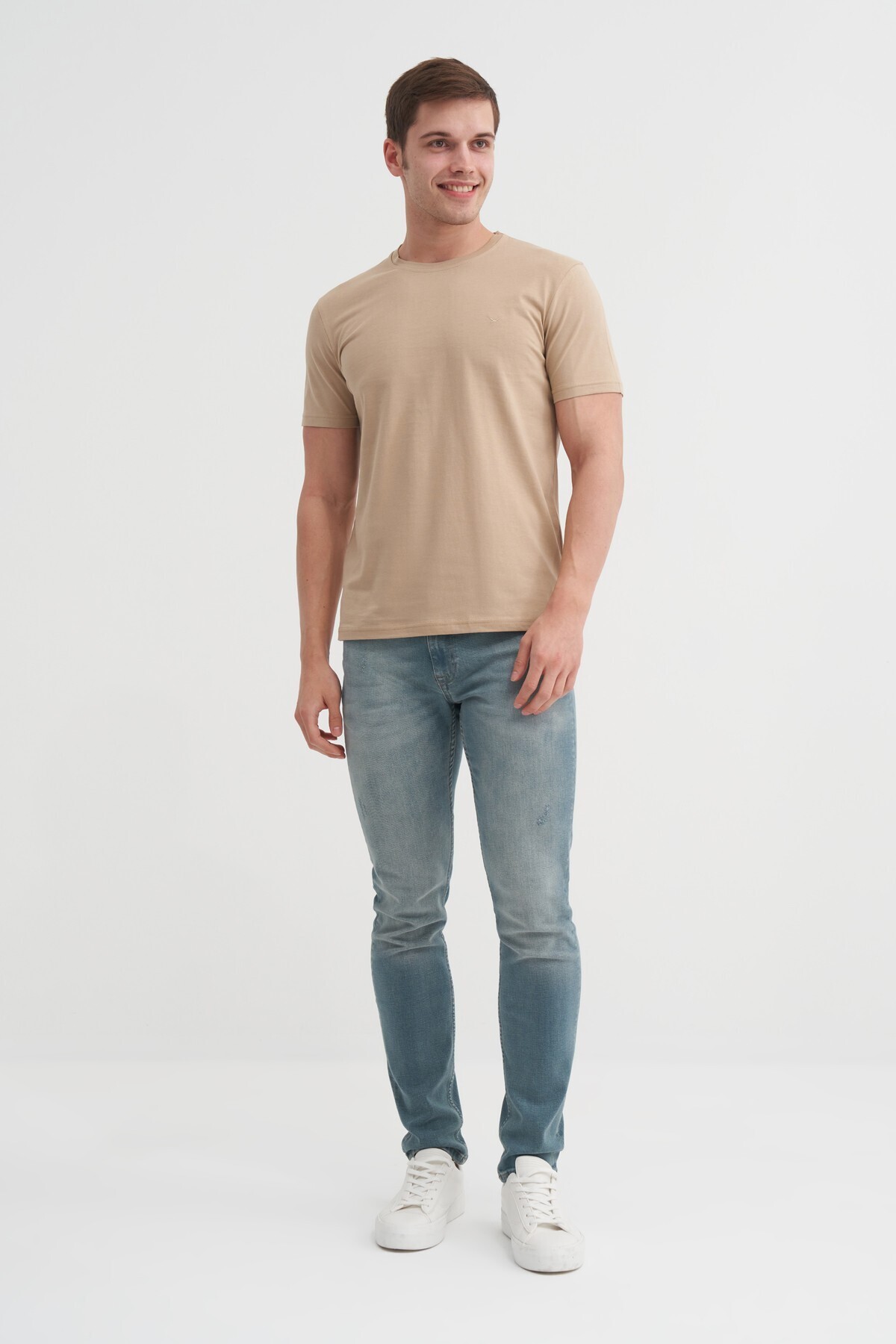 Basic Süprem Erkek T-shirt 46230 Kum