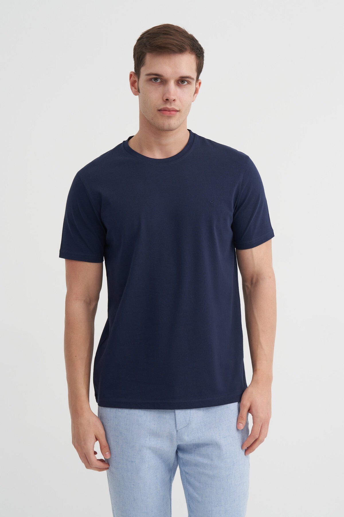 Basic Süprem Erkek T-shirt 46230 Lacivert