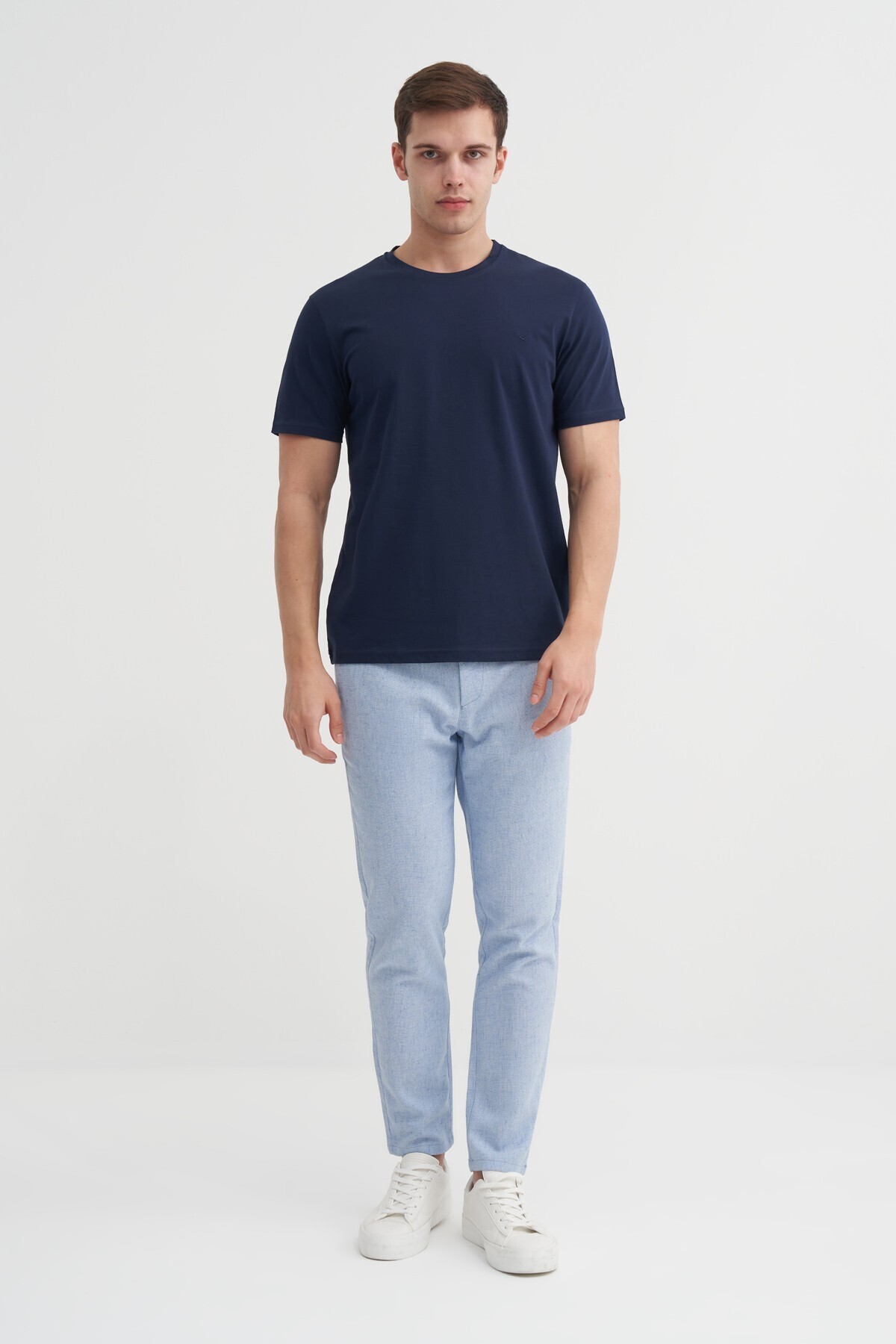 Basic Süprem Erkek T-shirt 46230 Lacivert