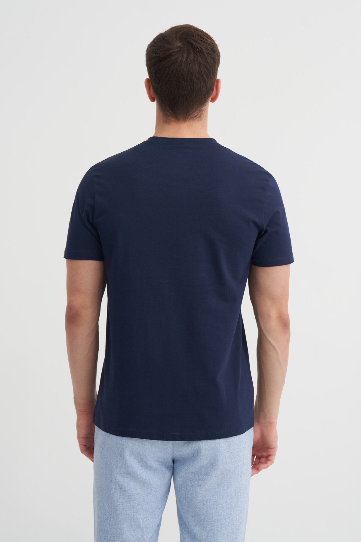 Basic Süprem Erkek T-shirt 46230 Lacivert