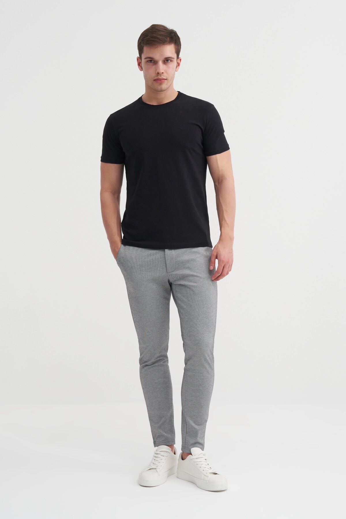 Basic Süprem Erkek T-shirt 46230 Siyah