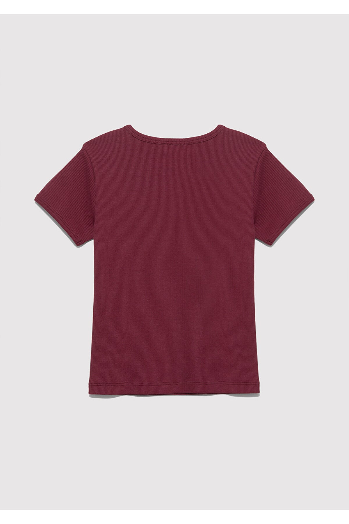 Baskılı Bordo Kız Çocuk T-Shirt M7610350-70393
