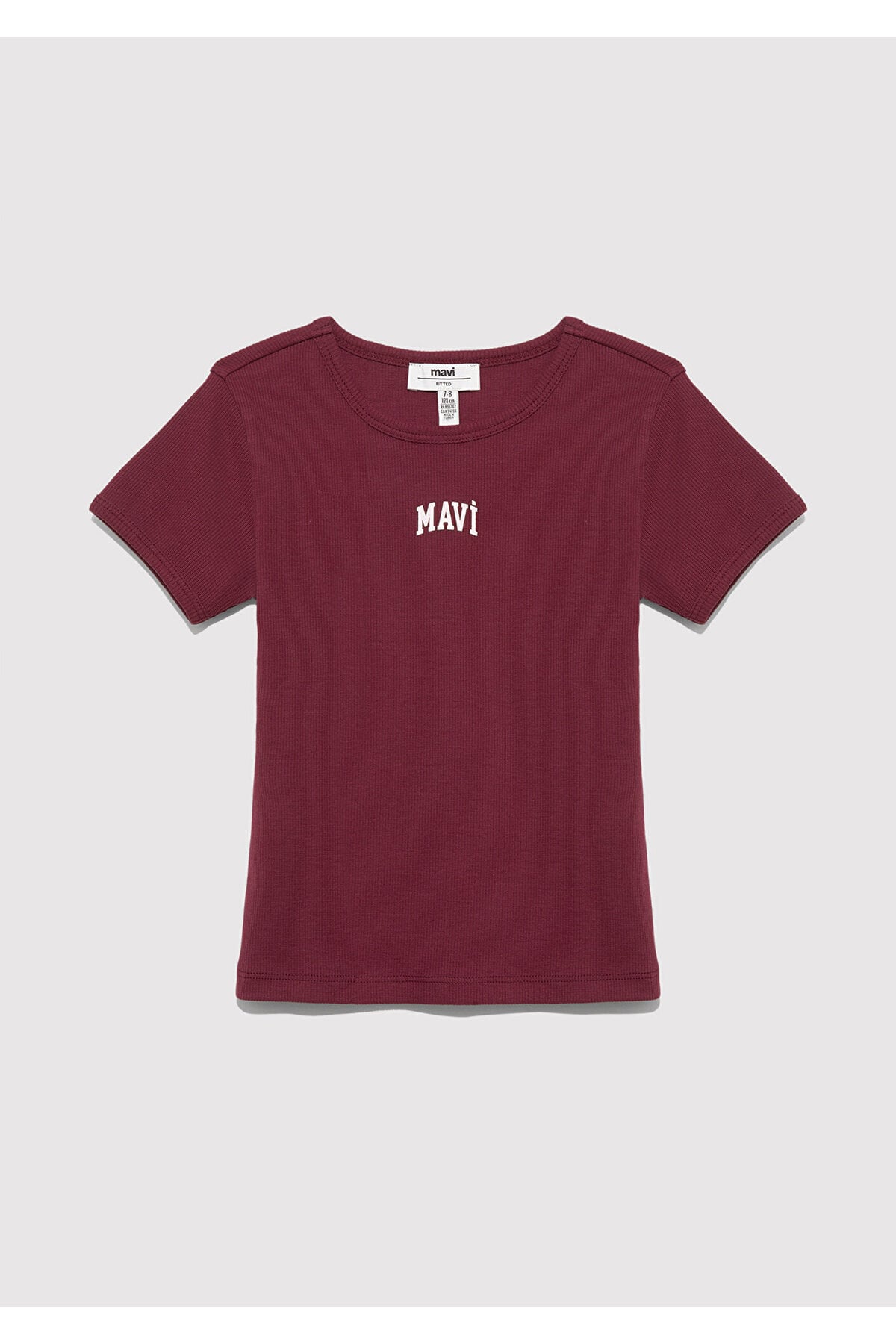Baskılı Bordo Kız Çocuk T-Shirt M7610350-70393