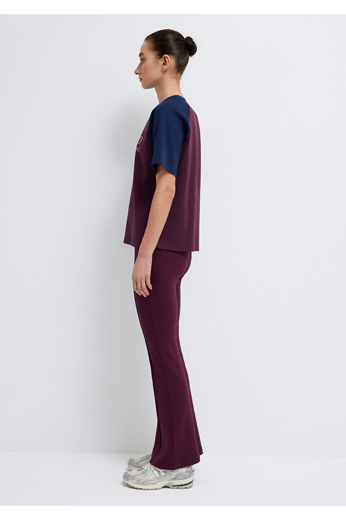 Baskılı Bordo Tişört Regular Fit / Normal Kesim 1613844-70434