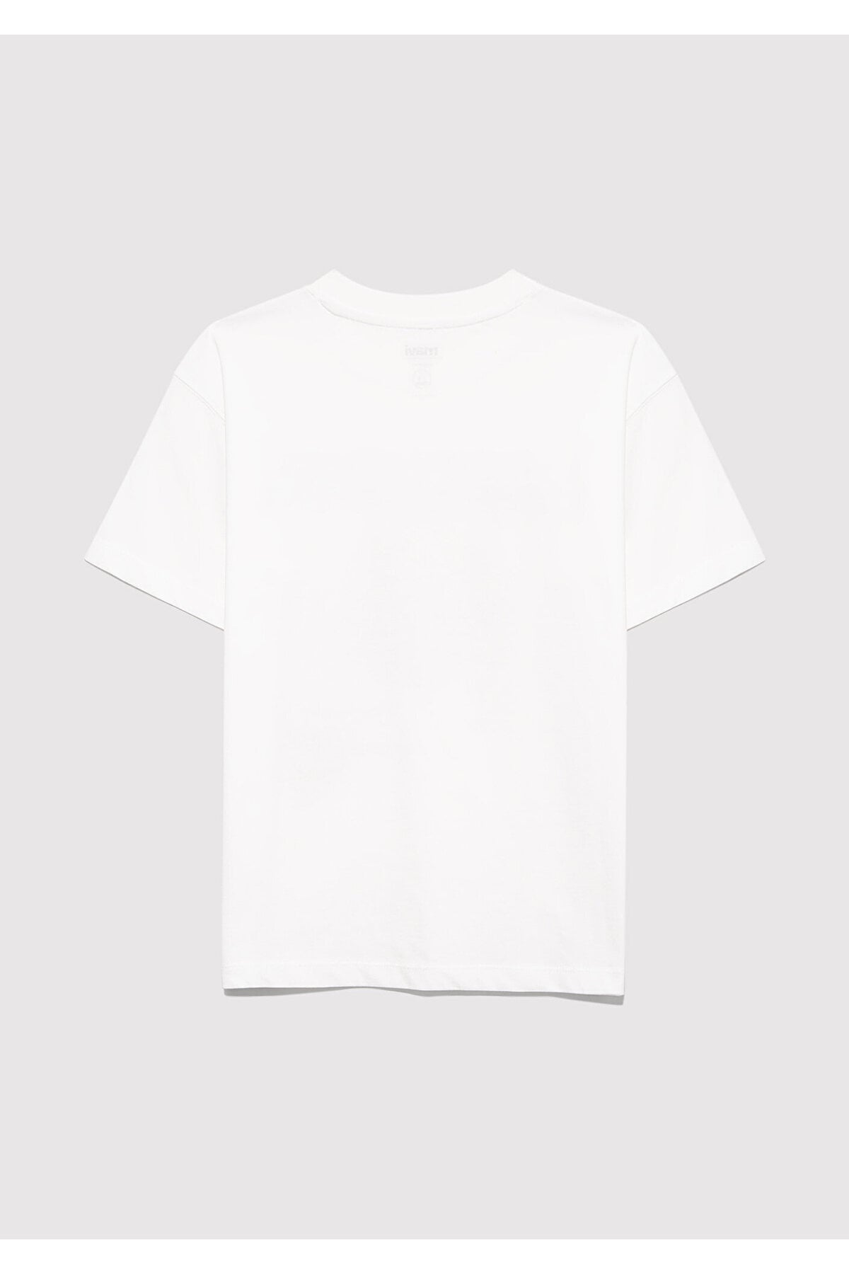 Baskılı Ekru Tişört Loose Fit / Bol Rahat Kesim 6610360-70057