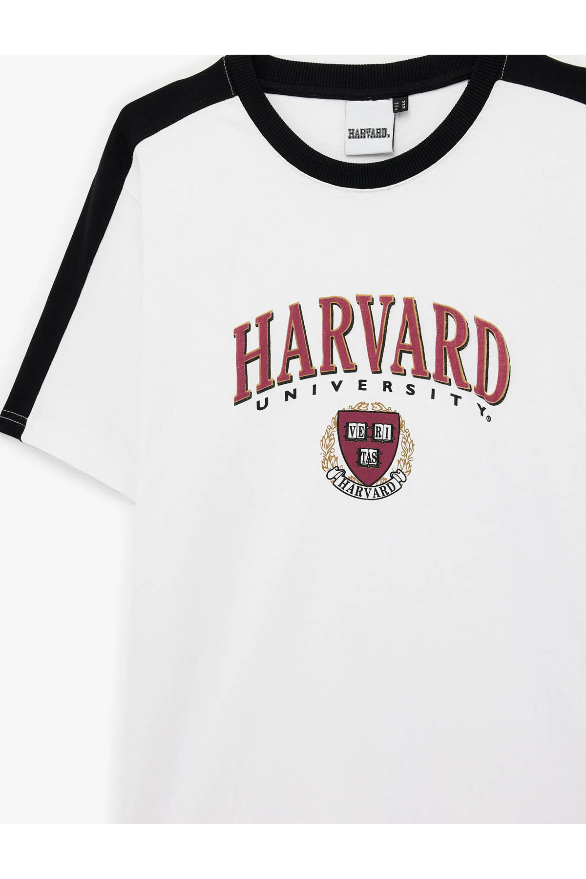 Baskılı Harvard Lisanslı Beyaz Erkek T-Shirt 6SAM10035MK
