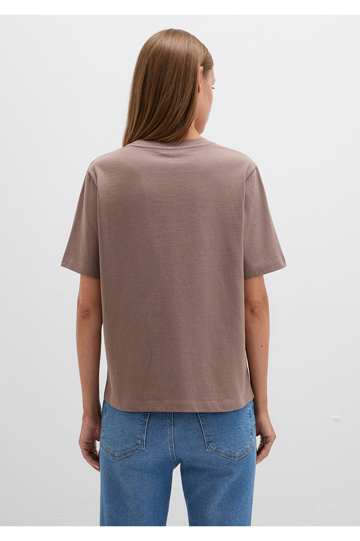 Baskılı Kahverengi Tişört Regular Fit / Normal Kesim 1613147-70383