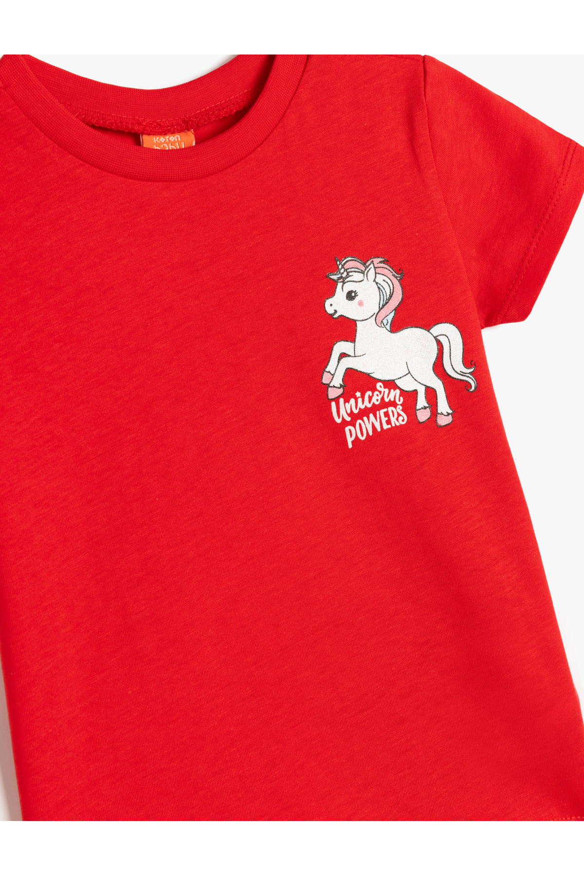 Baskılı Kırmızı Kız Çocuk T-Shirt 5SMG10021AK