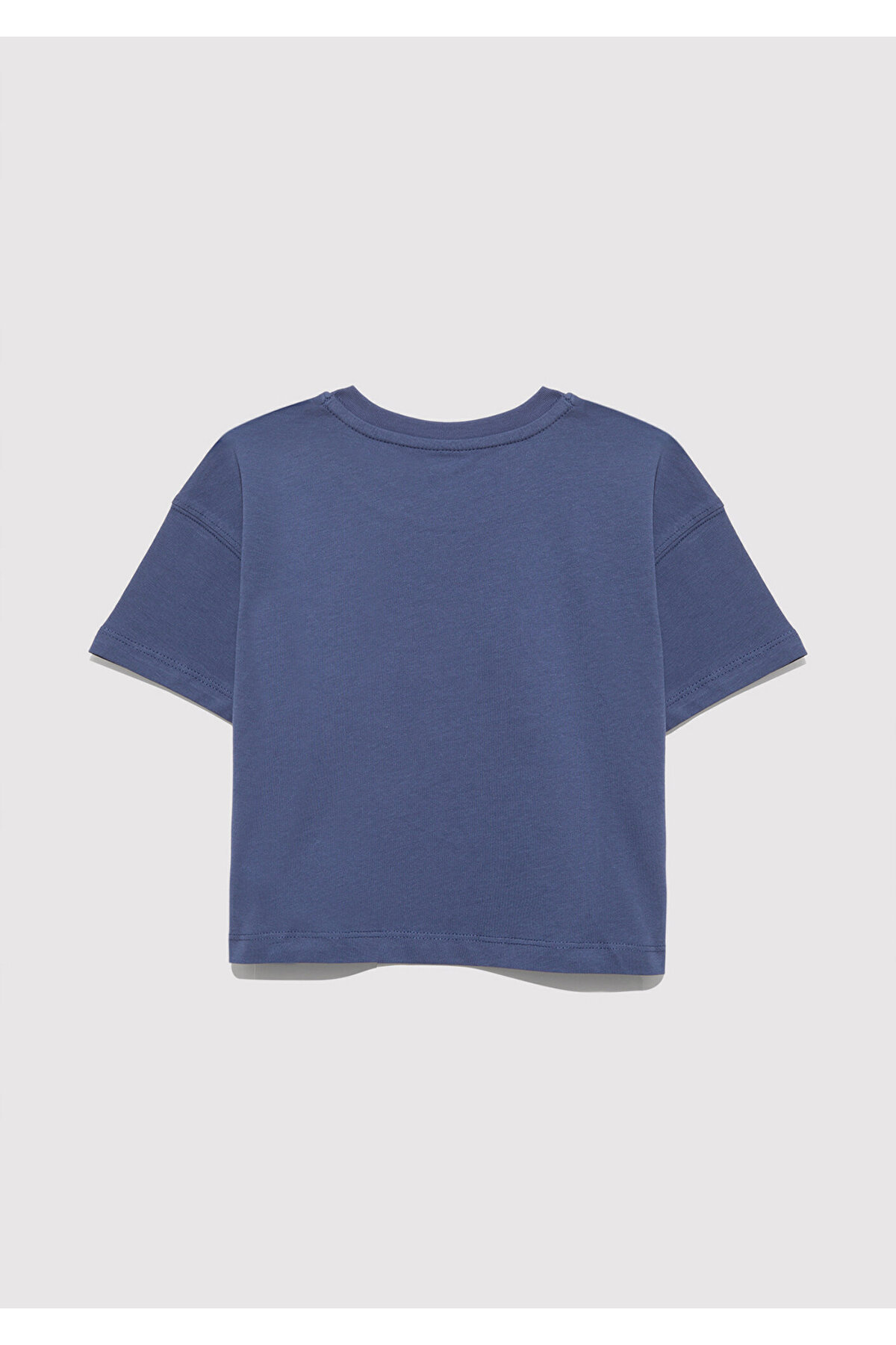 Baskılı Lacivert Tişört Loose Fit / Bol Rahat Kesim 7610354-87737