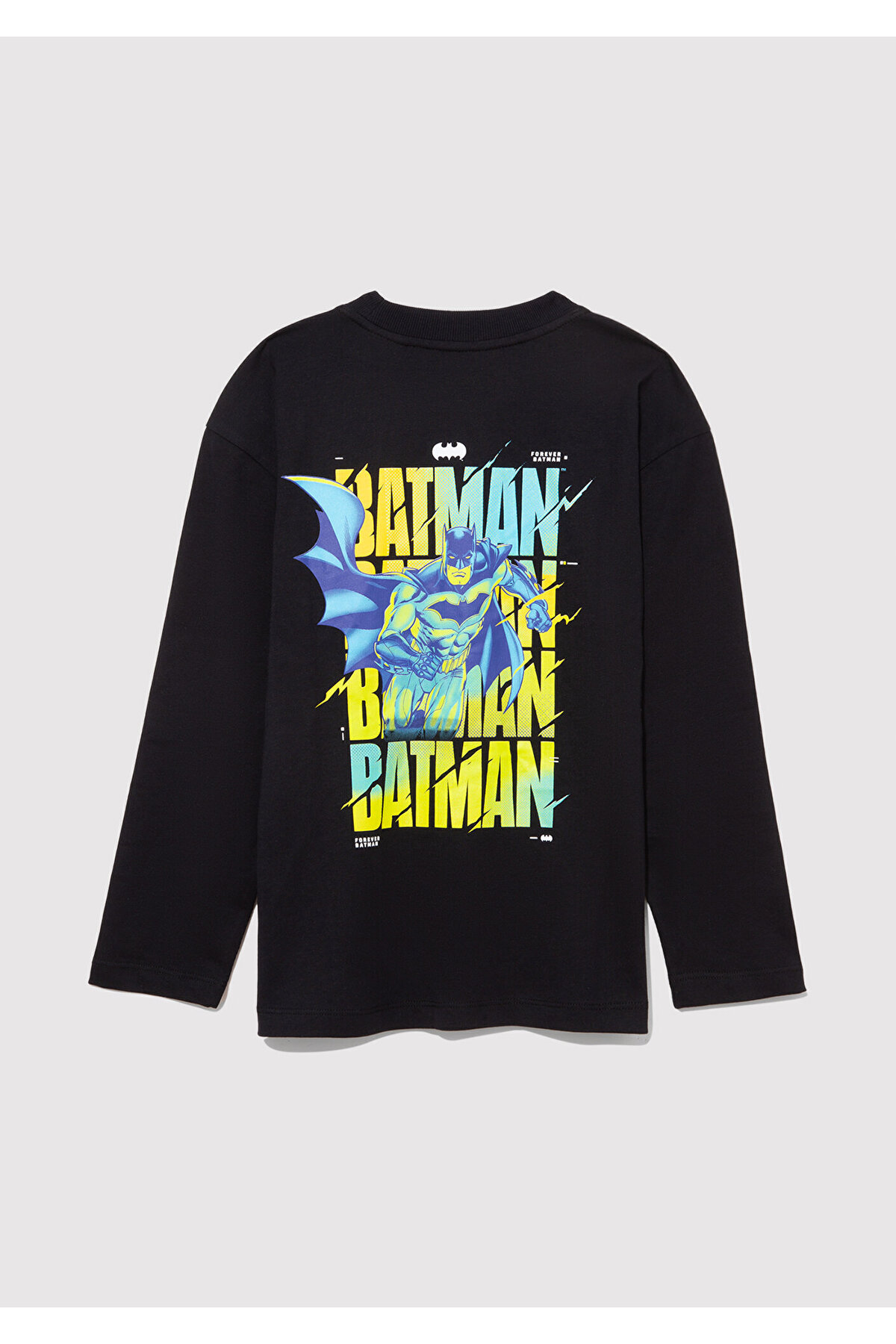 Batman Baskılı Siyah Tişört Loose Fit / Bol Rahat Kesim 6610294-900