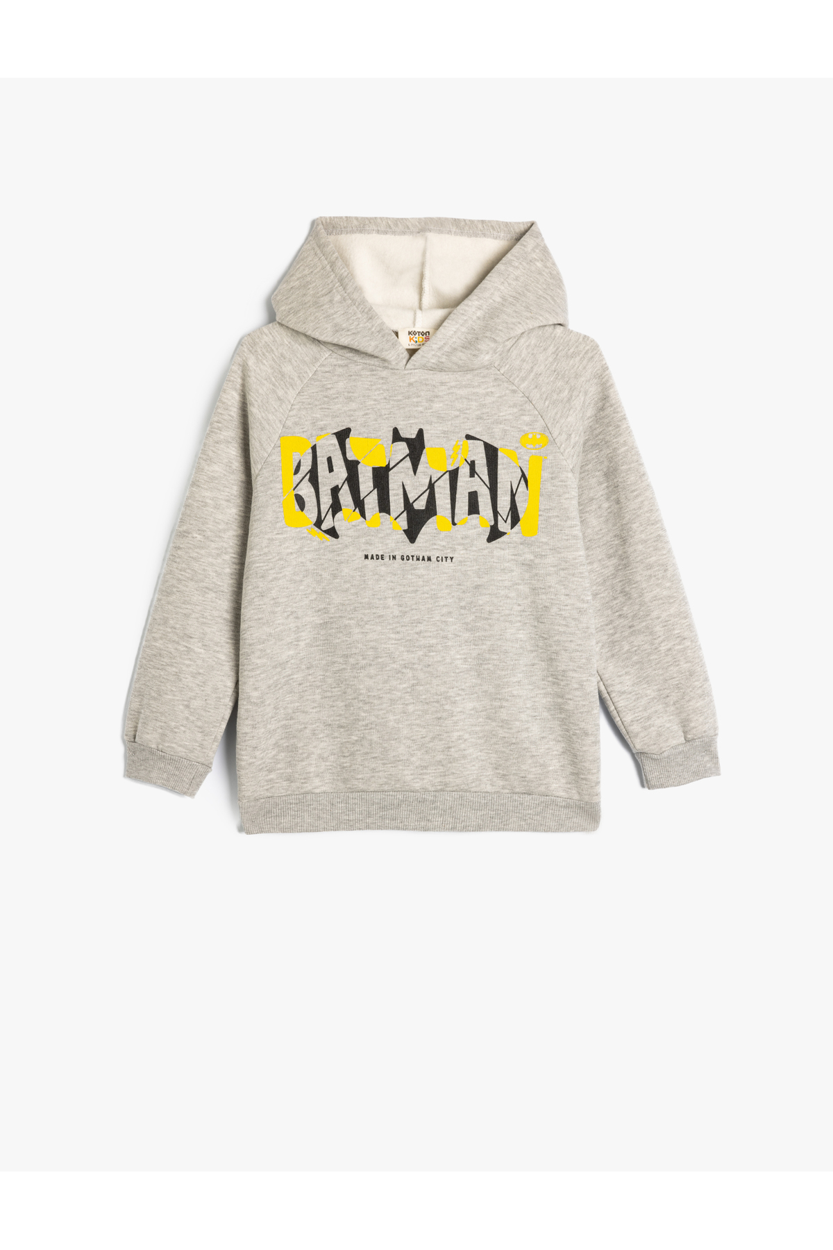 Batman Kapşonlu Sweatshirt Lisanslı Uzun Kollu Şardonlu