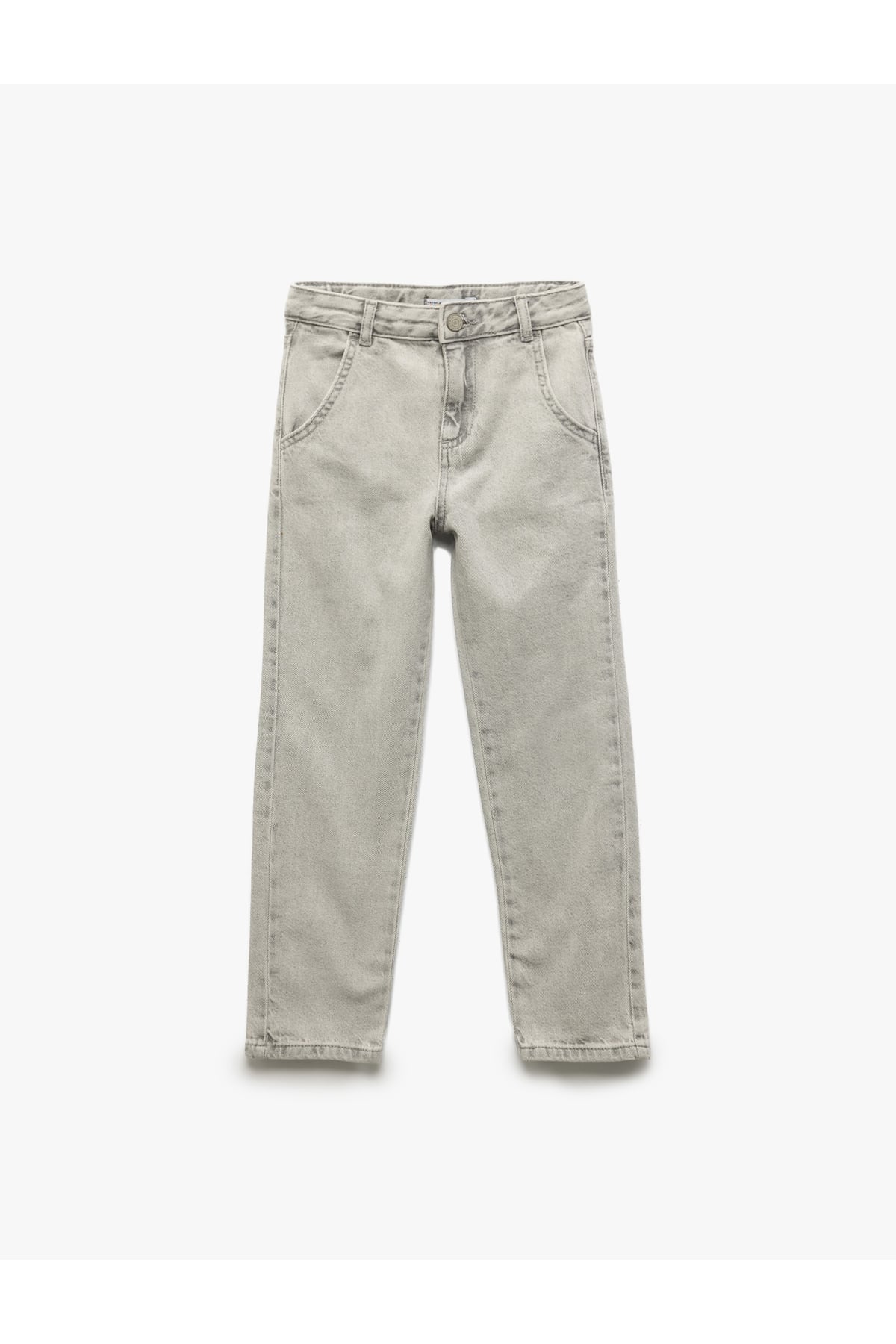 Beli Ayarlanabilir Lastikli Cep Detaylı Pamuklu Denim Pantolon