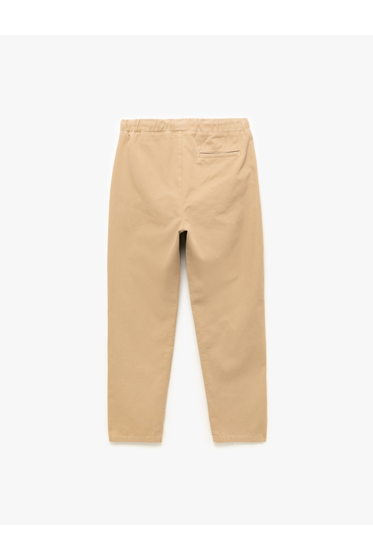Beli Bağcıklı Cep Detaylı Pamuklu Chino Pantolon