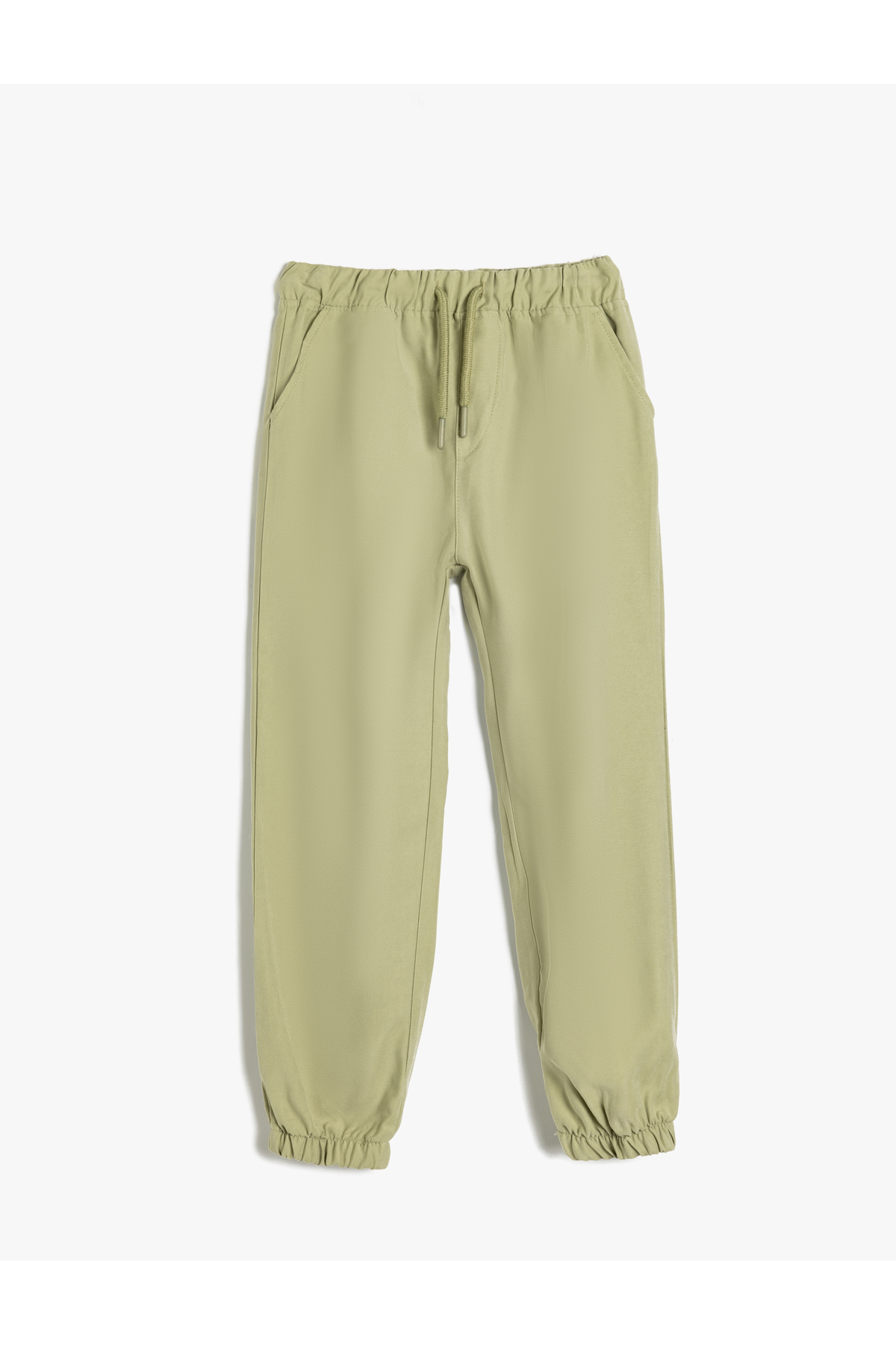 Beli Bağcıklı Cep Detaylı Viskon Jogger Pantolon