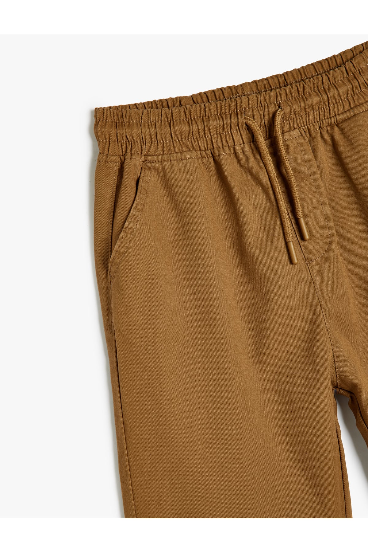 Beli Bağlamalı Cep Detaylı Pamuklu Jogger Pantolon