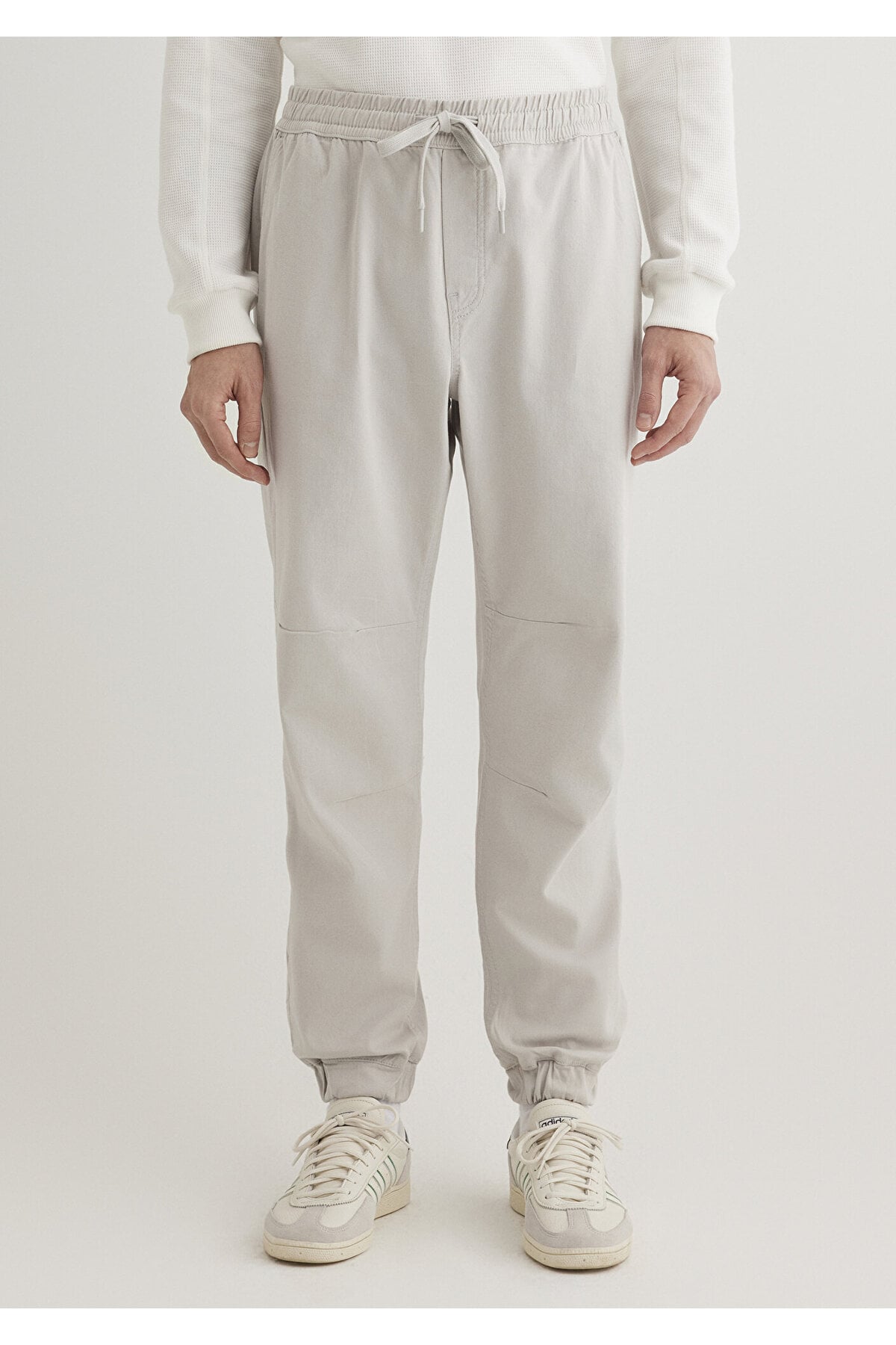 Beli Lastikli Açık Gri Jogger Pantolon 000169-70074