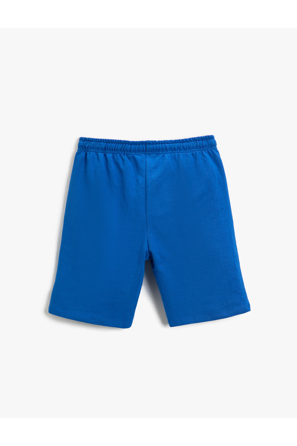 Beli Lastikli Baskılı Şort Diz Üstü Pamuklu