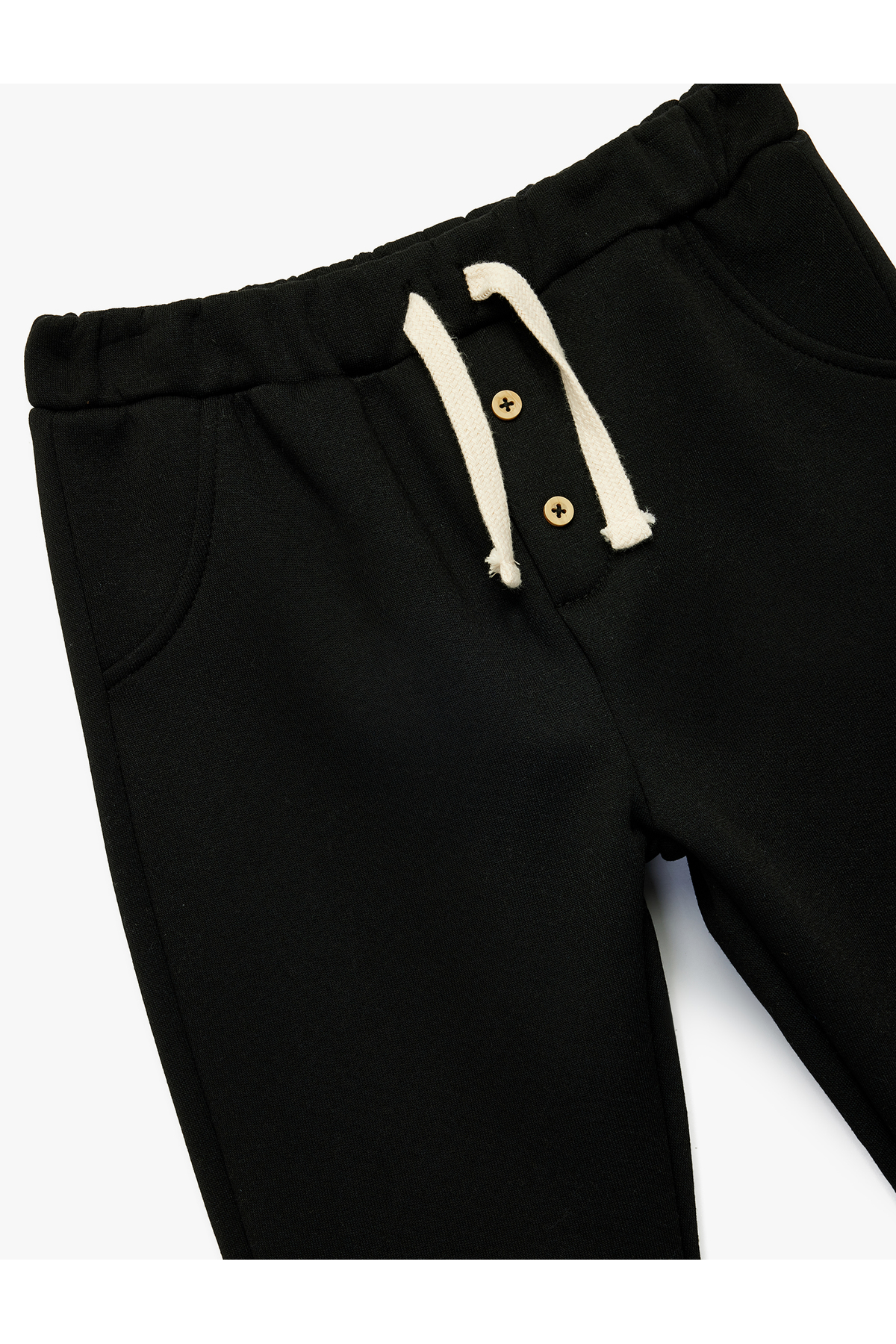 Beli Lastikli Düğmeli Basic Şardonlu Jogger Eşofman Altı