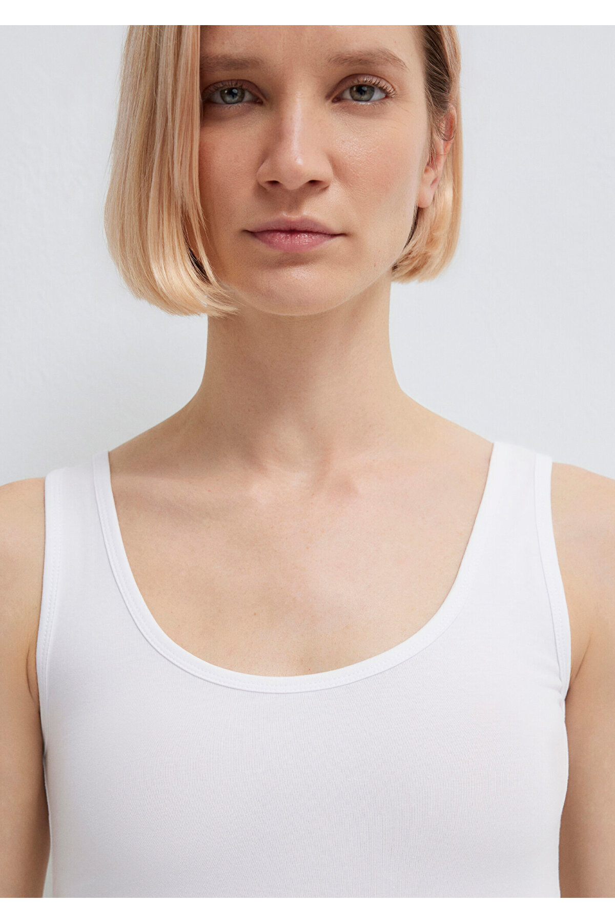 Beyaz Basic Stretch Atlet Fitted / Vücuda Oturan Kesim 164156-620