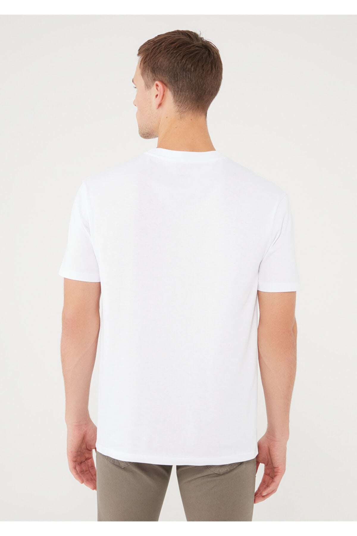 Beyaz Basic Tişört Loose Fit / Bol Rahat Kesim 066249-620