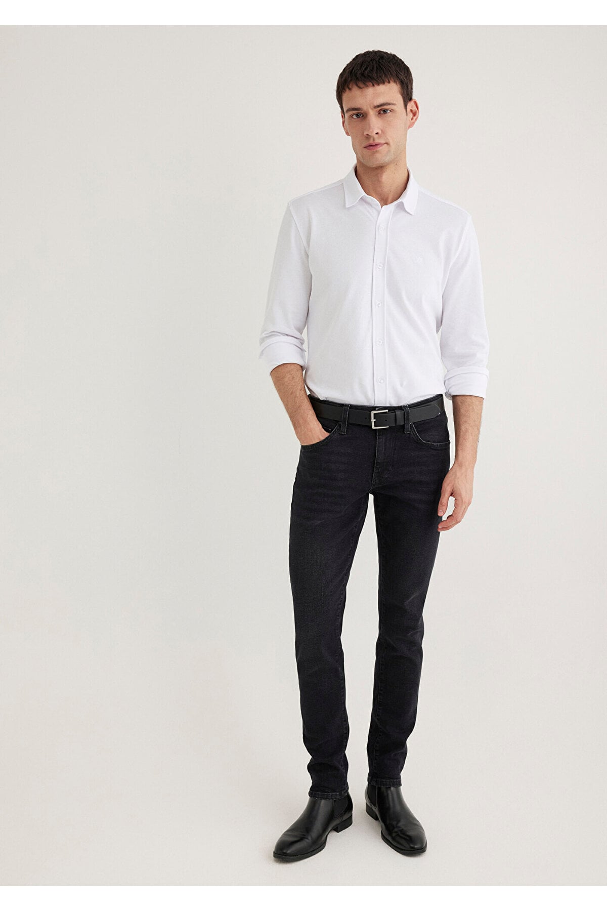Beyaz Gömlek Slim Fit / Dar Kesim 0211583-620