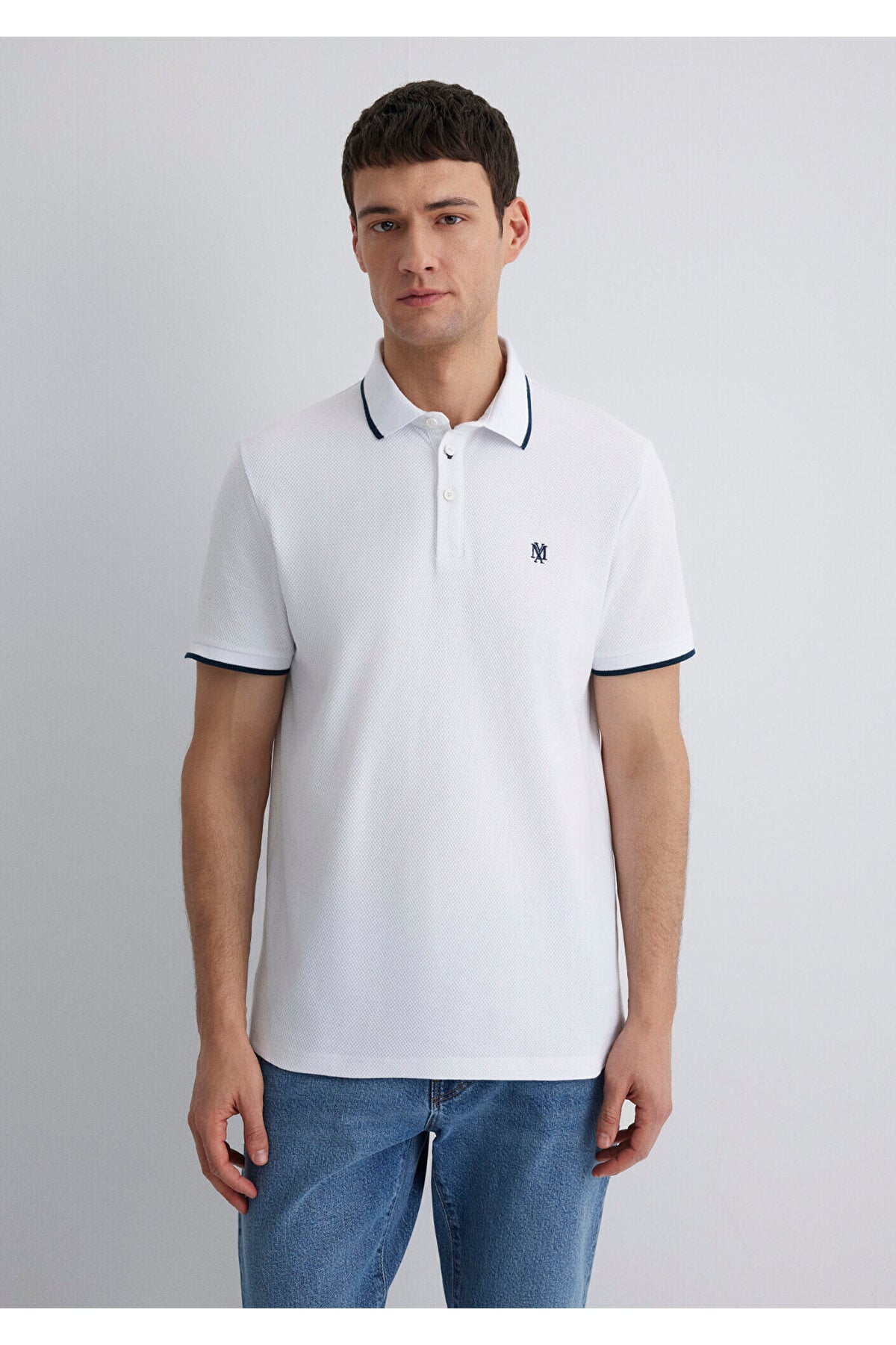 Beyaz Polo Tişört Regular Fit / Normal Kesim 066039-620