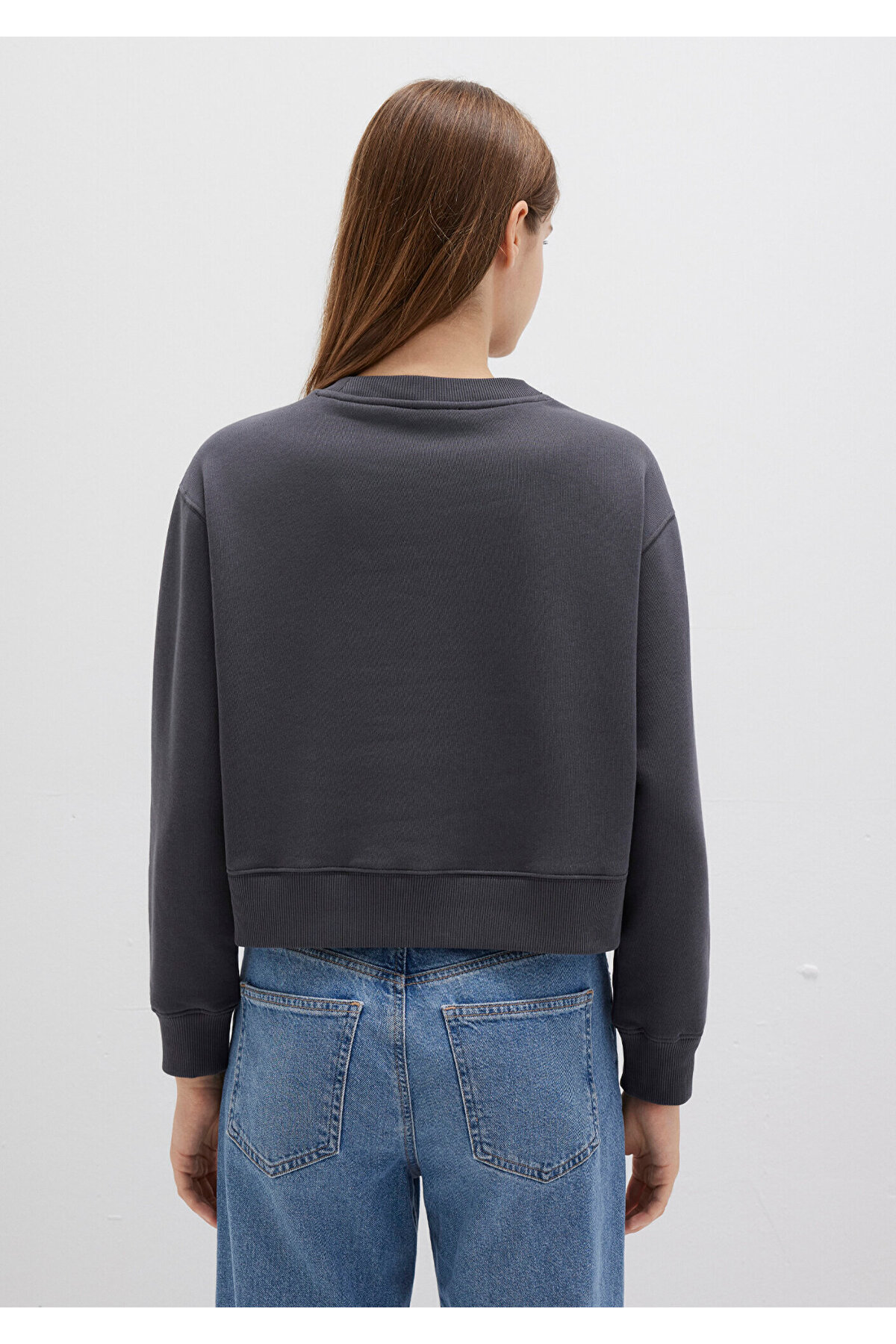 Bisiklet Yaka Antrasit Sweatshirt 1S10387-83620