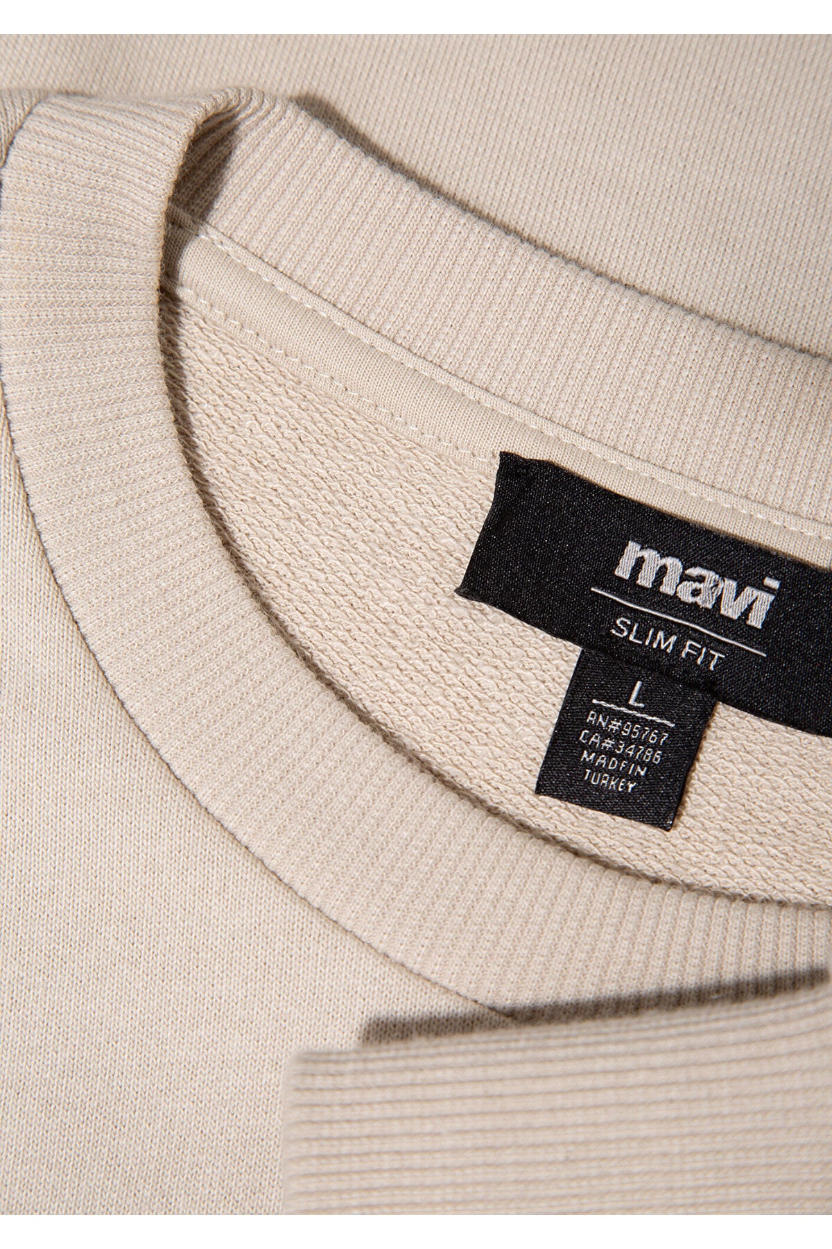 Bisiklet Yaka Bej Sweatshirt 0S10457-35111