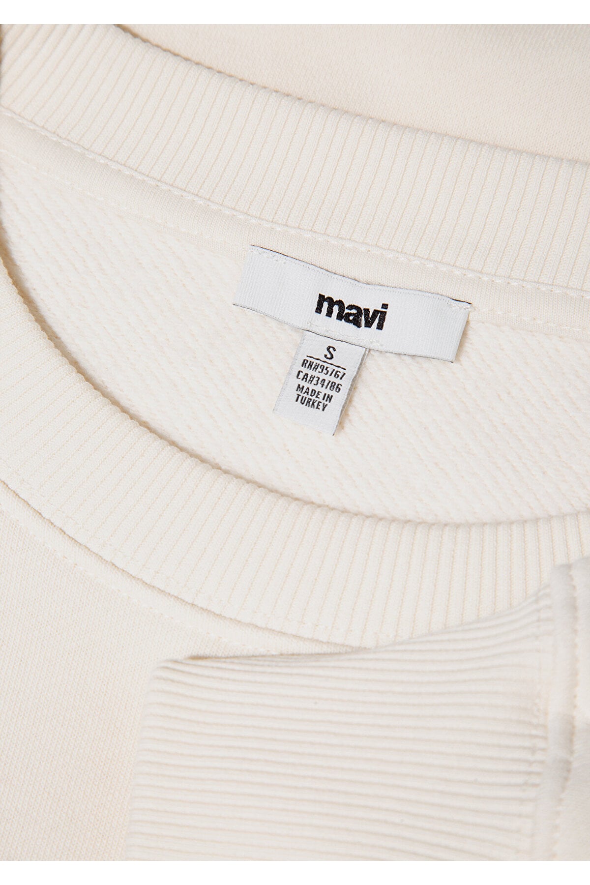 Bisiklet Yaka Ekru Sweatshirt 1S10387-70049