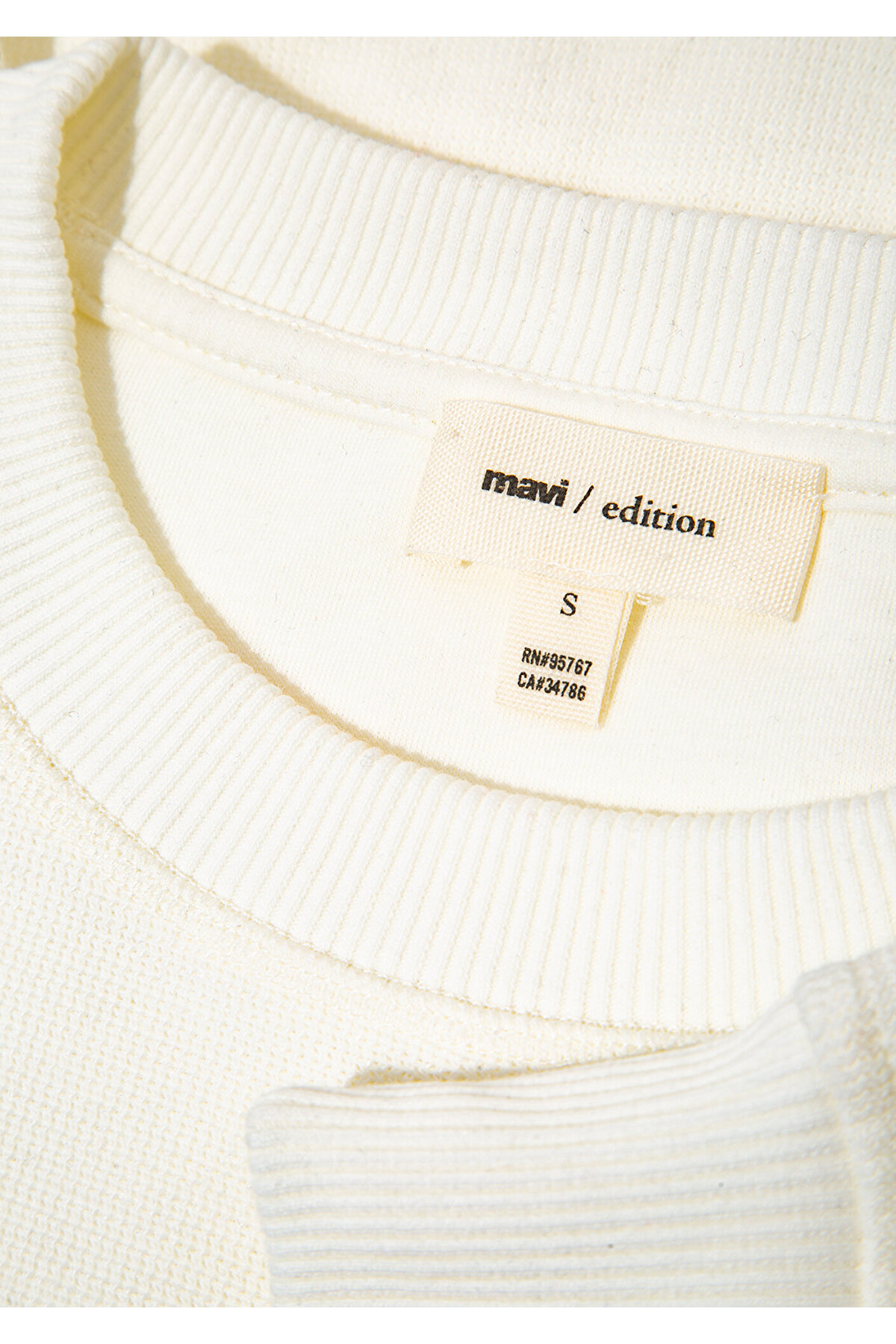 Bisiklet Yaka Ekru Sweatshirt 1S10508-70051